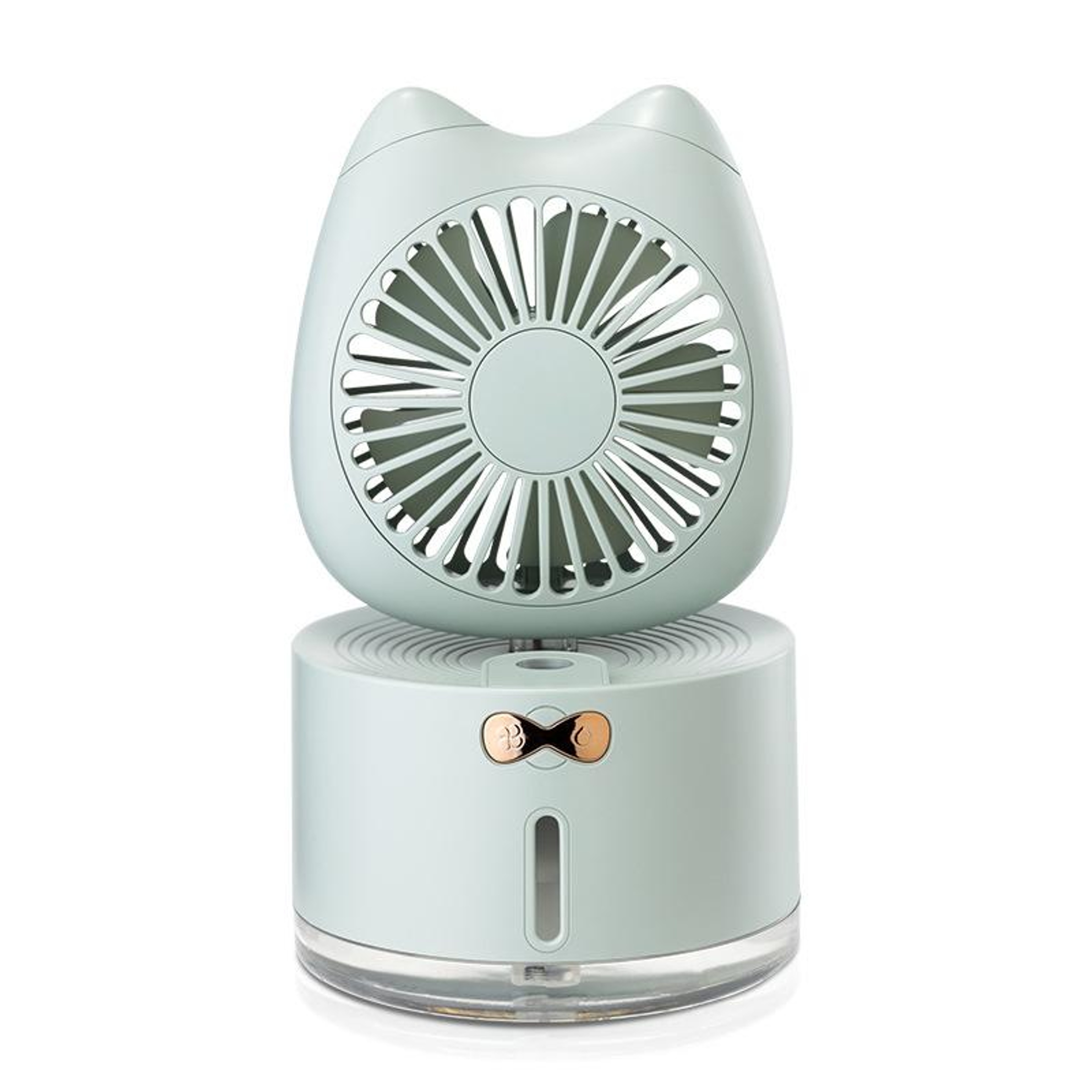 Cat Shape Desktop Humidifier Fan Rechargeable Mist Fan With Adjustable Cooling Airflow 8