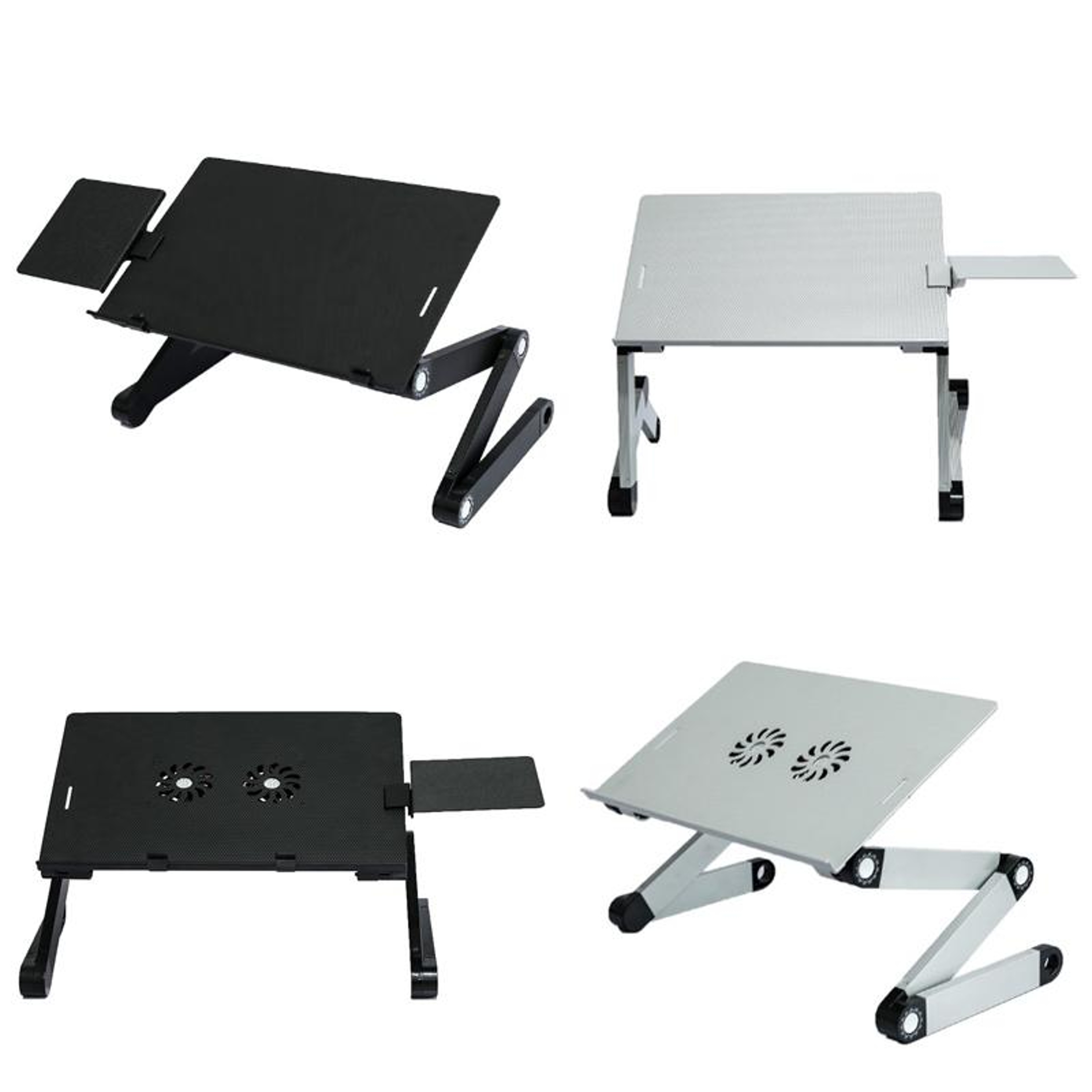 Adjustable Laptop Stand With Cooling Fan Mouse Board And Height Adjustable Aluminum Desk Riser 1