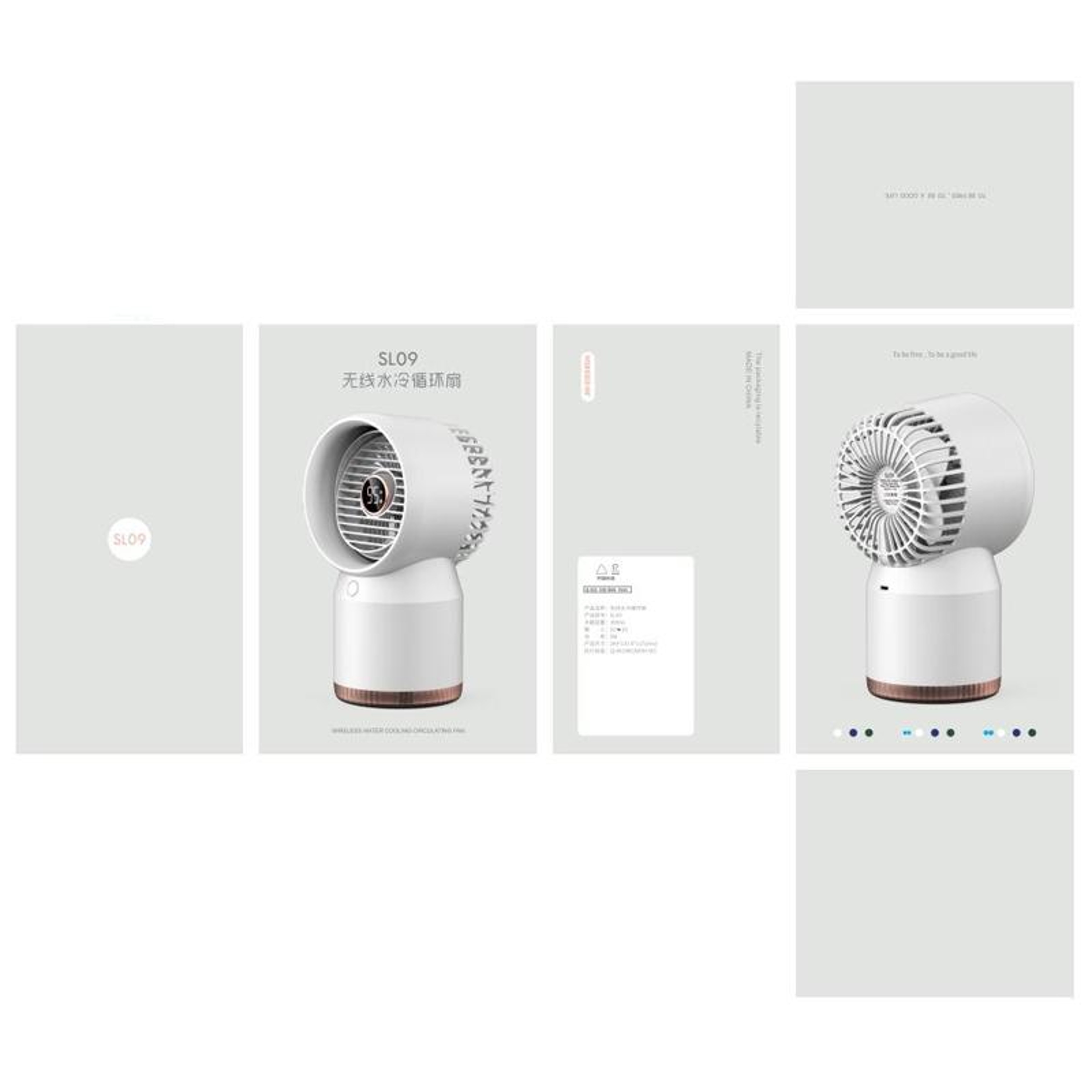 LED Display Portable Humidifier Fan USB Rechargeable Desk Fan With Mist Cooling And Night Light 6