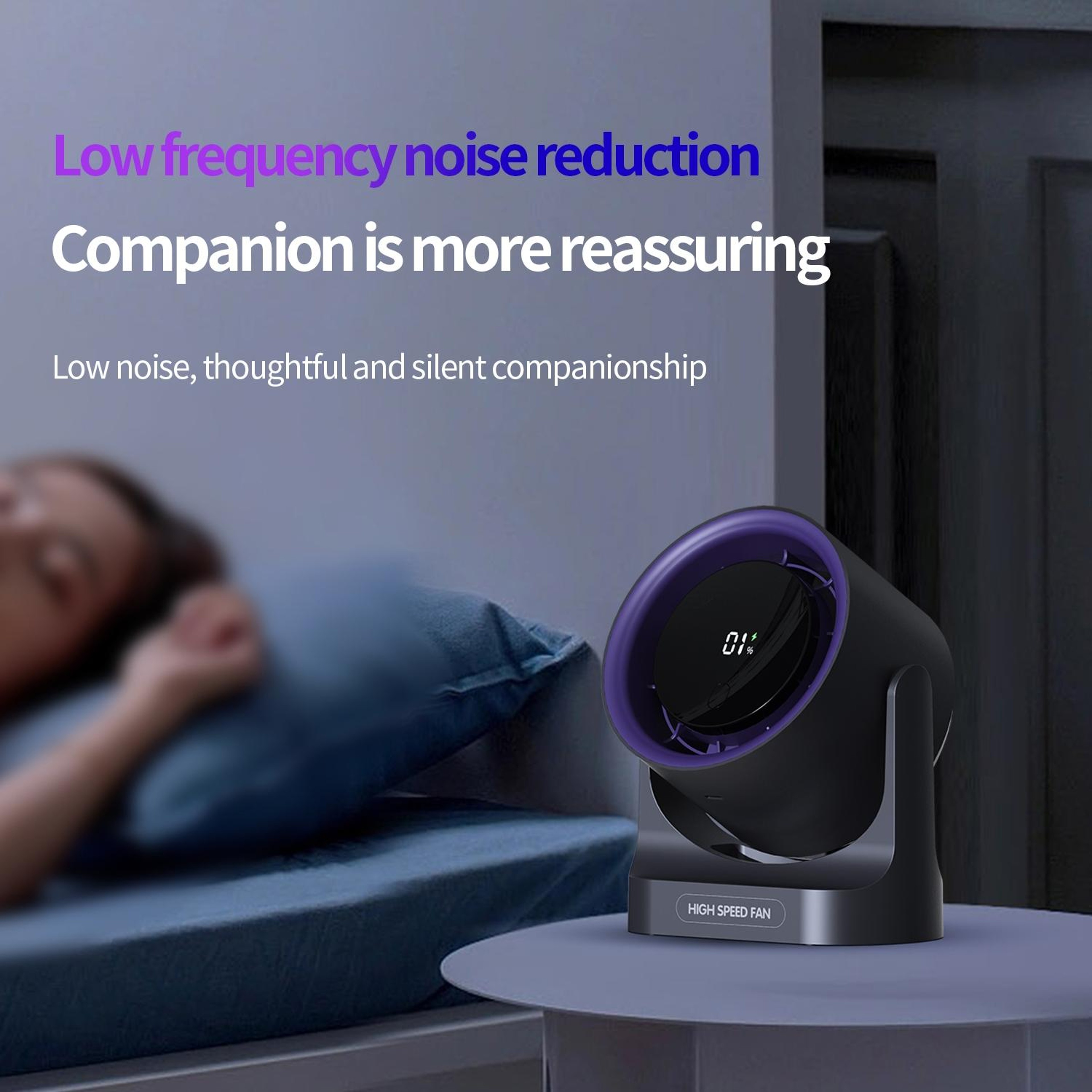 100 Speed USB Rechargeable Fan With Digital Display Wall Mount And Desktop Turbine Fan 7