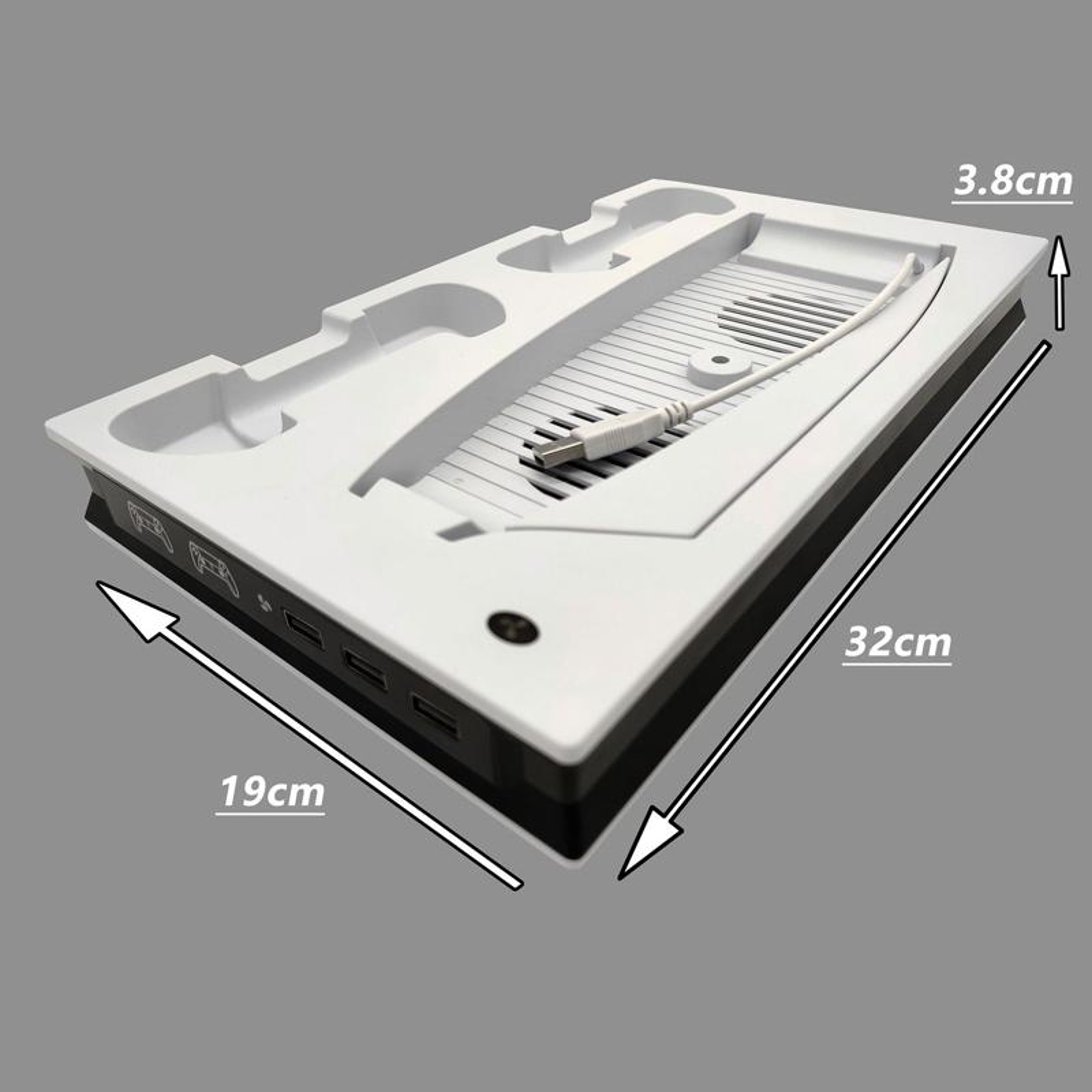PS5 Cooling Stand With Dual Controller Charging Dock LED Indicators For PS5 Digital And Disc Consol 5