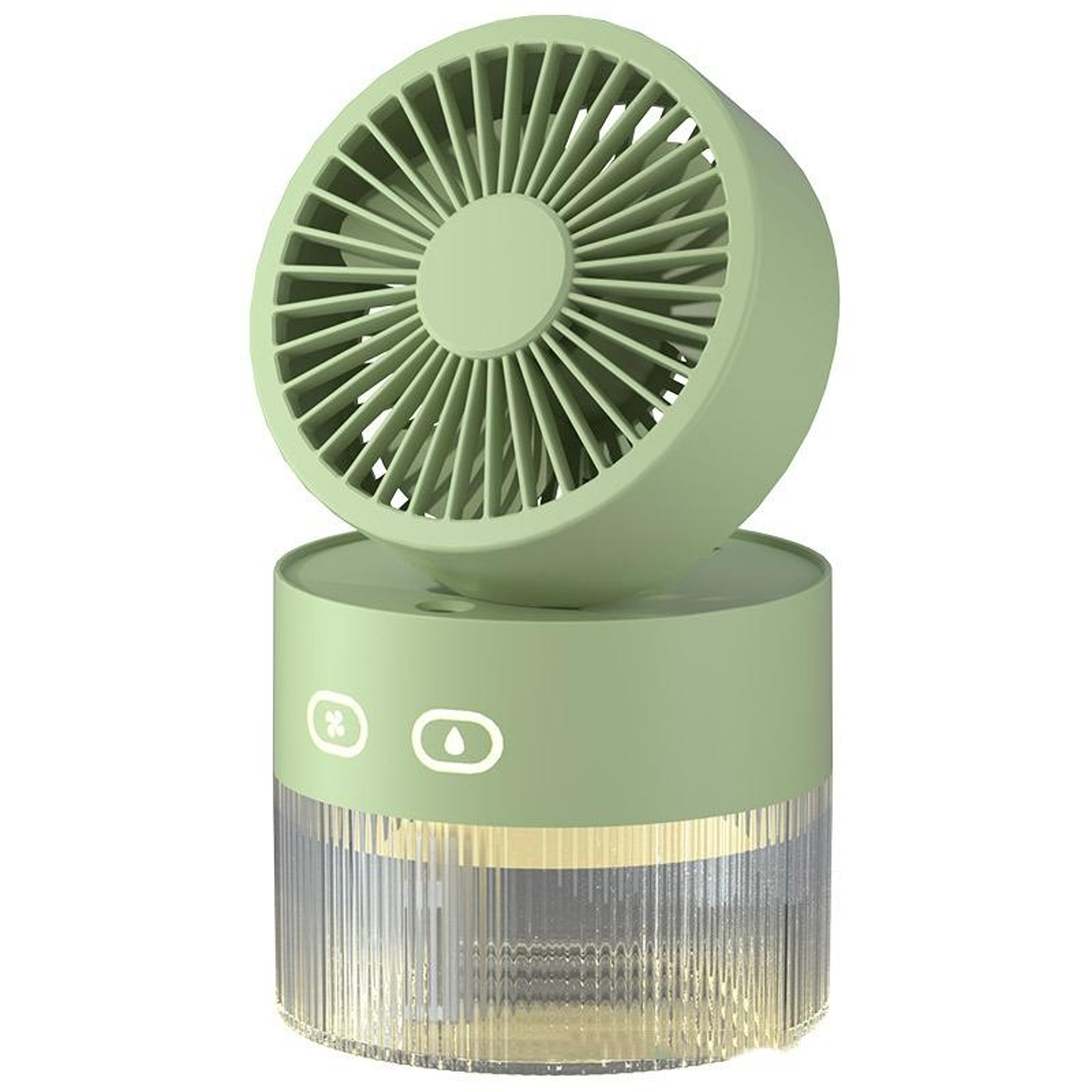 Foldable USB Cooling Fan With Mist Spray Desktop Air Cooler Mini Humidifier Night Light 1