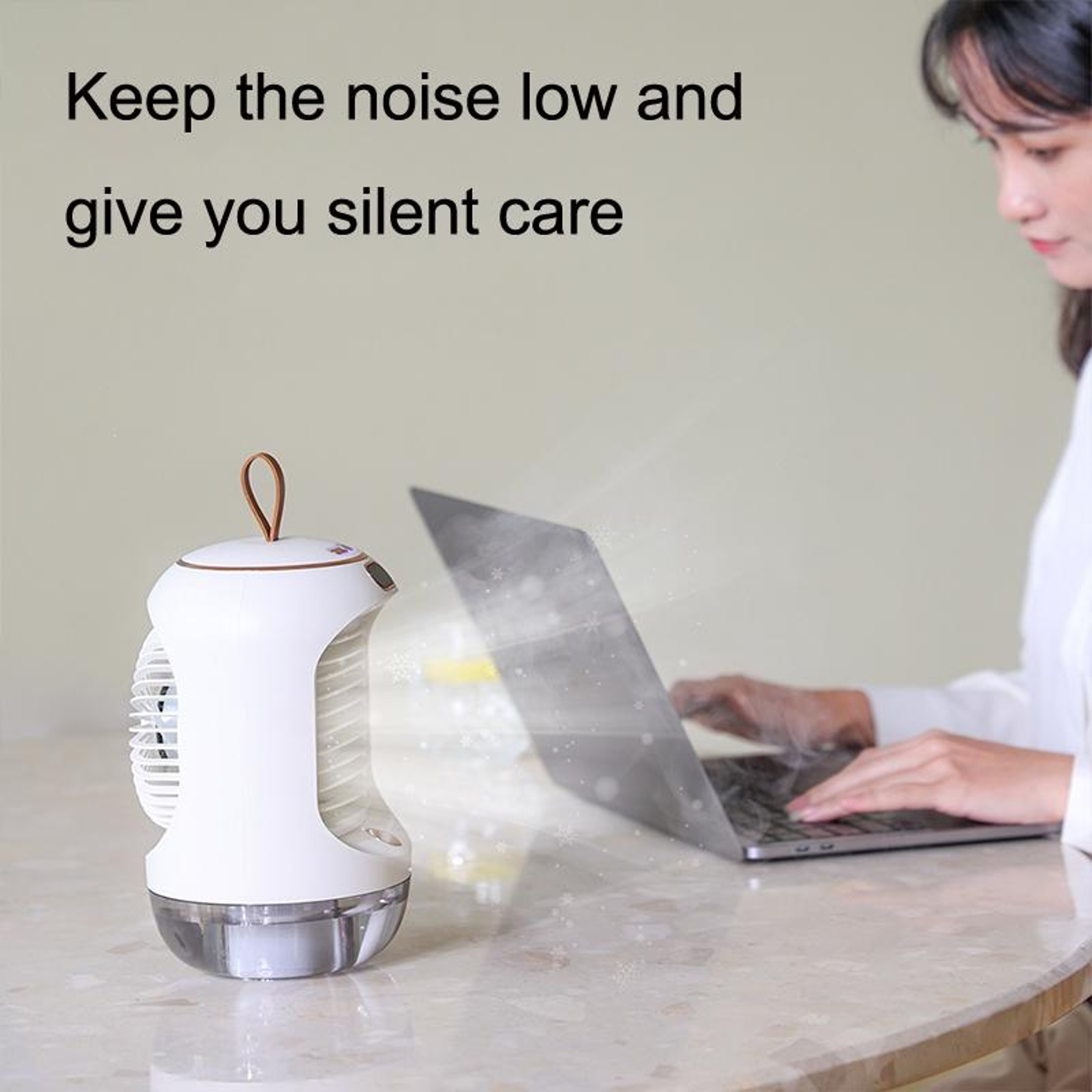 Portable Air Cooler Mist Cooling Fan With Humidifier USB Rechargeable Digital Display And Night Lig 7