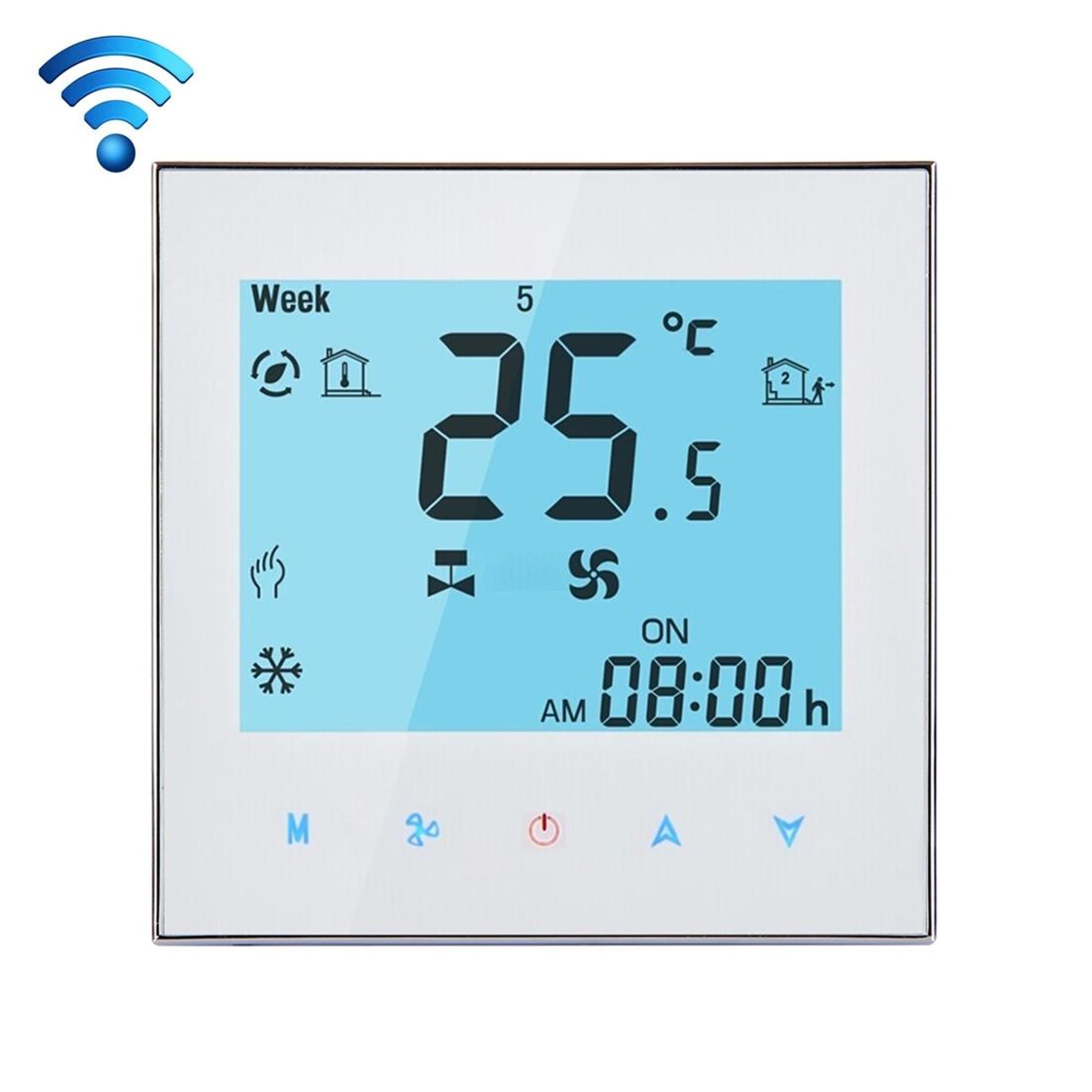 WiFi Programmable Room Thermostat LCD Smart AC Controller For 2 Pipe Fan Coil Units 5
