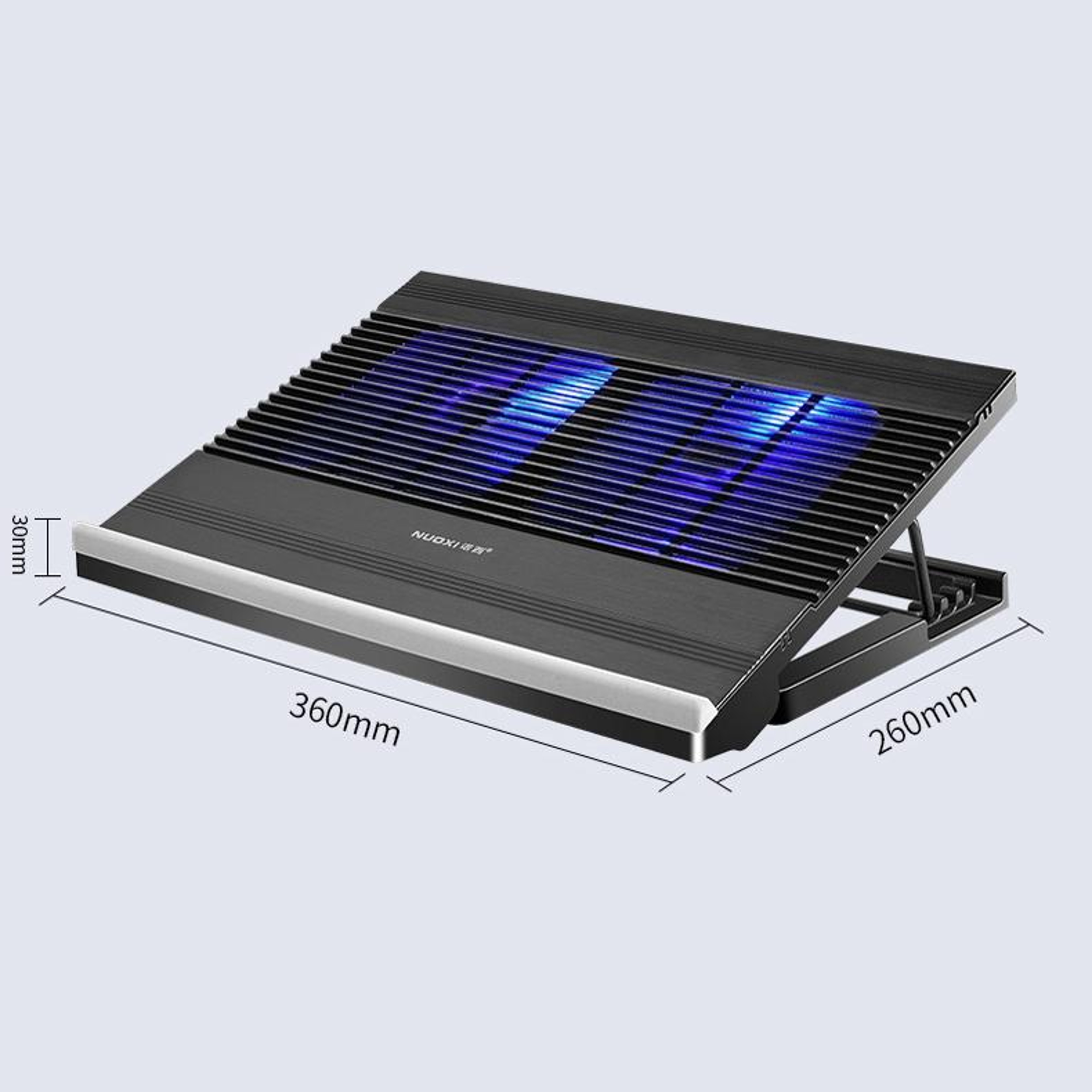 T10 Laptop Cooling Pad Adjustable Aluminum Laptop Stand With Dual Turbo Fans 1