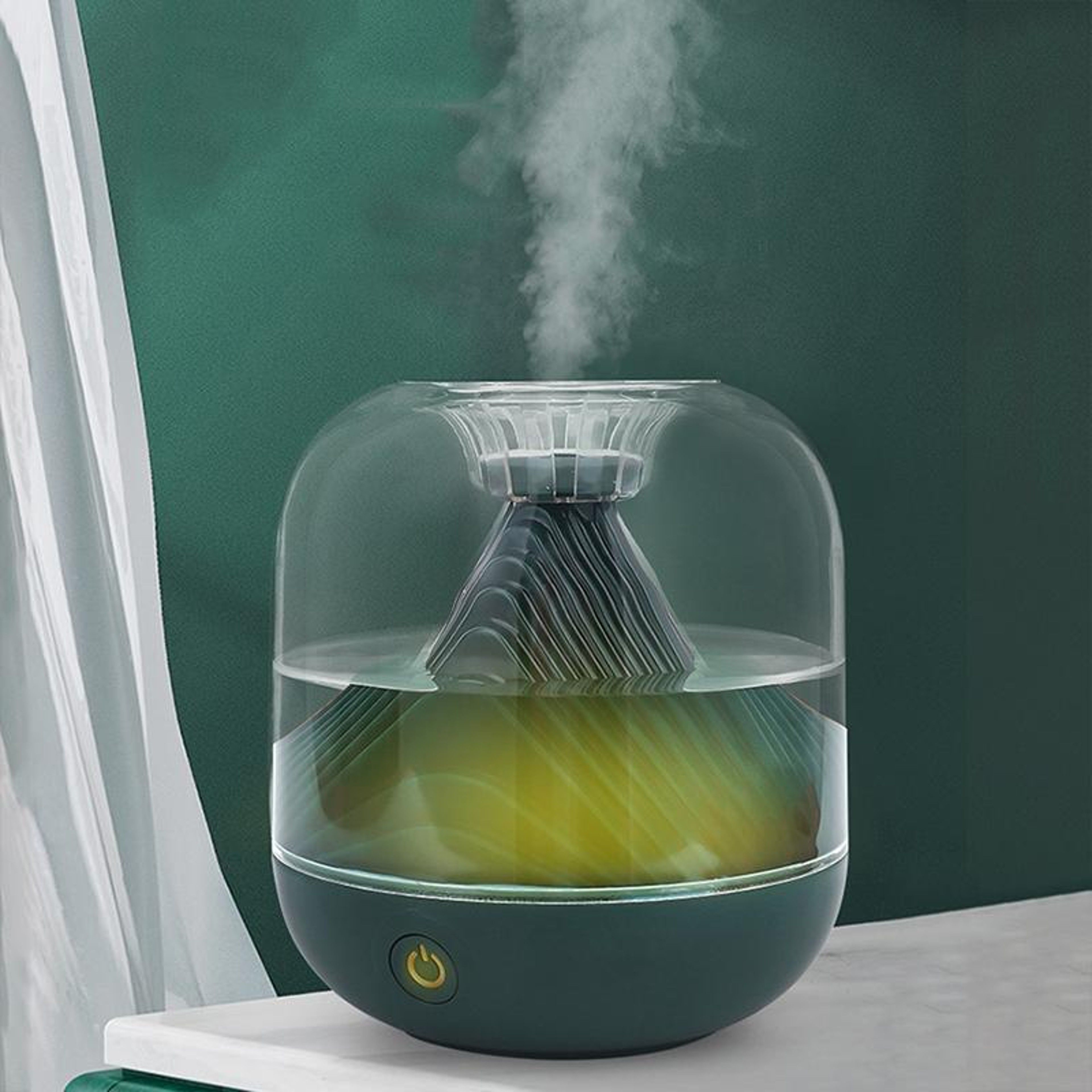 Mountain Mist Wireless Humidifier With Ambient Night Light 700ml USB Humidifier For Home Office 0