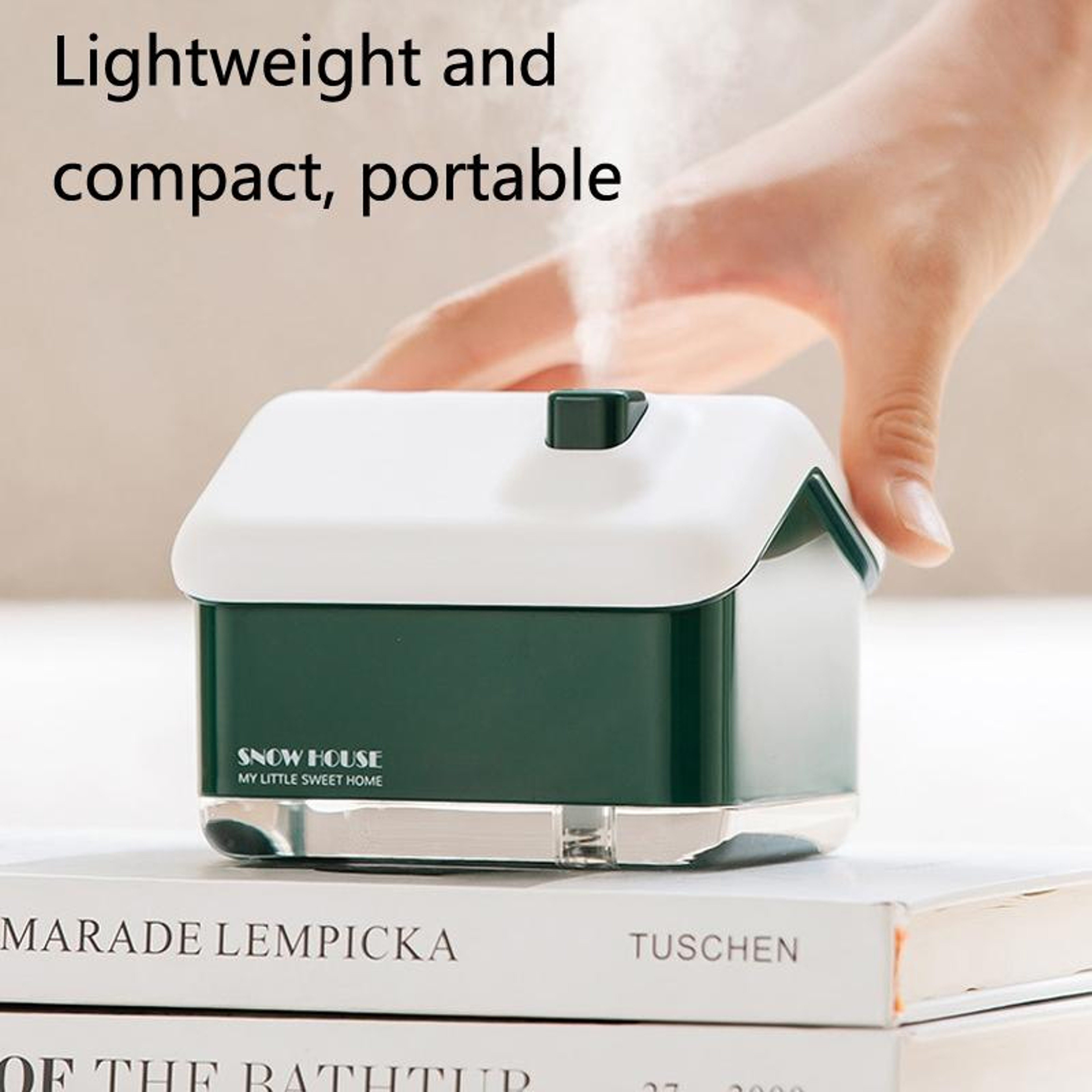 Snow House Mini Humidifier USB Bedroom Humidifier With Warm Night Light Cool Mist Diffuser 2