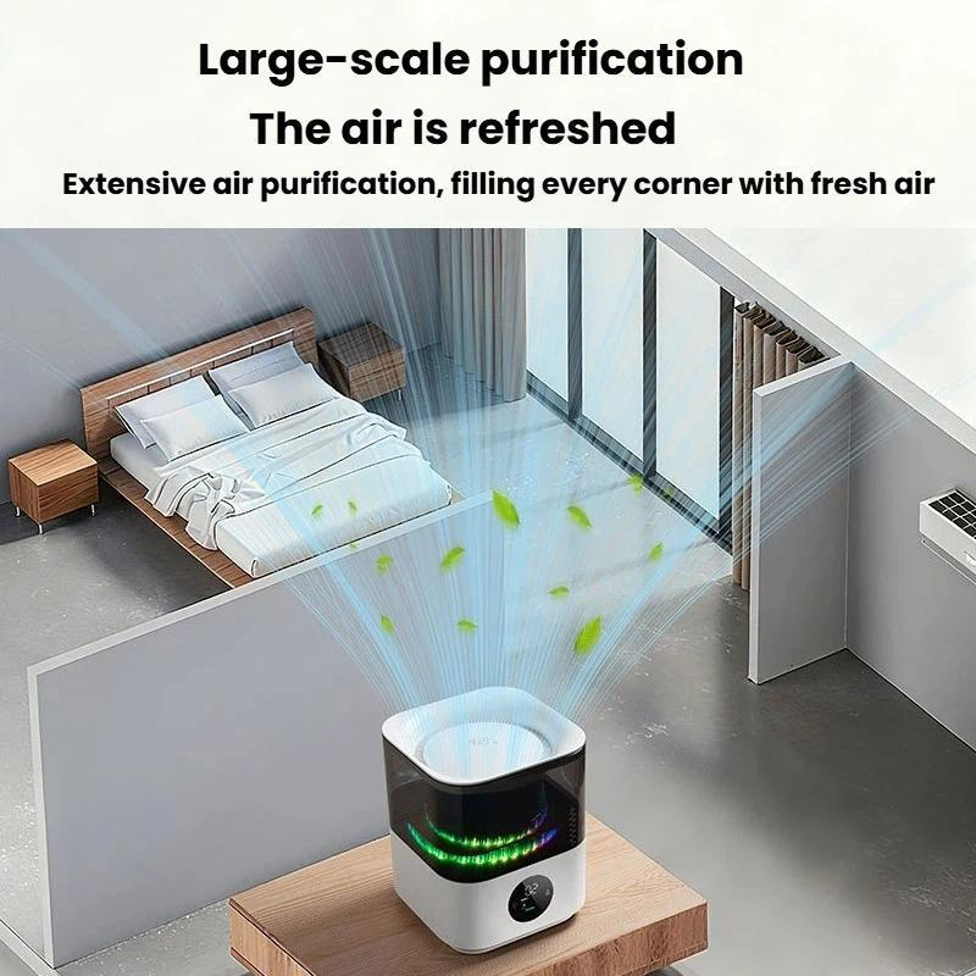 Mistless Humidifier Air Purifier with Intelligent Detection LED Night Light Type C – view 3