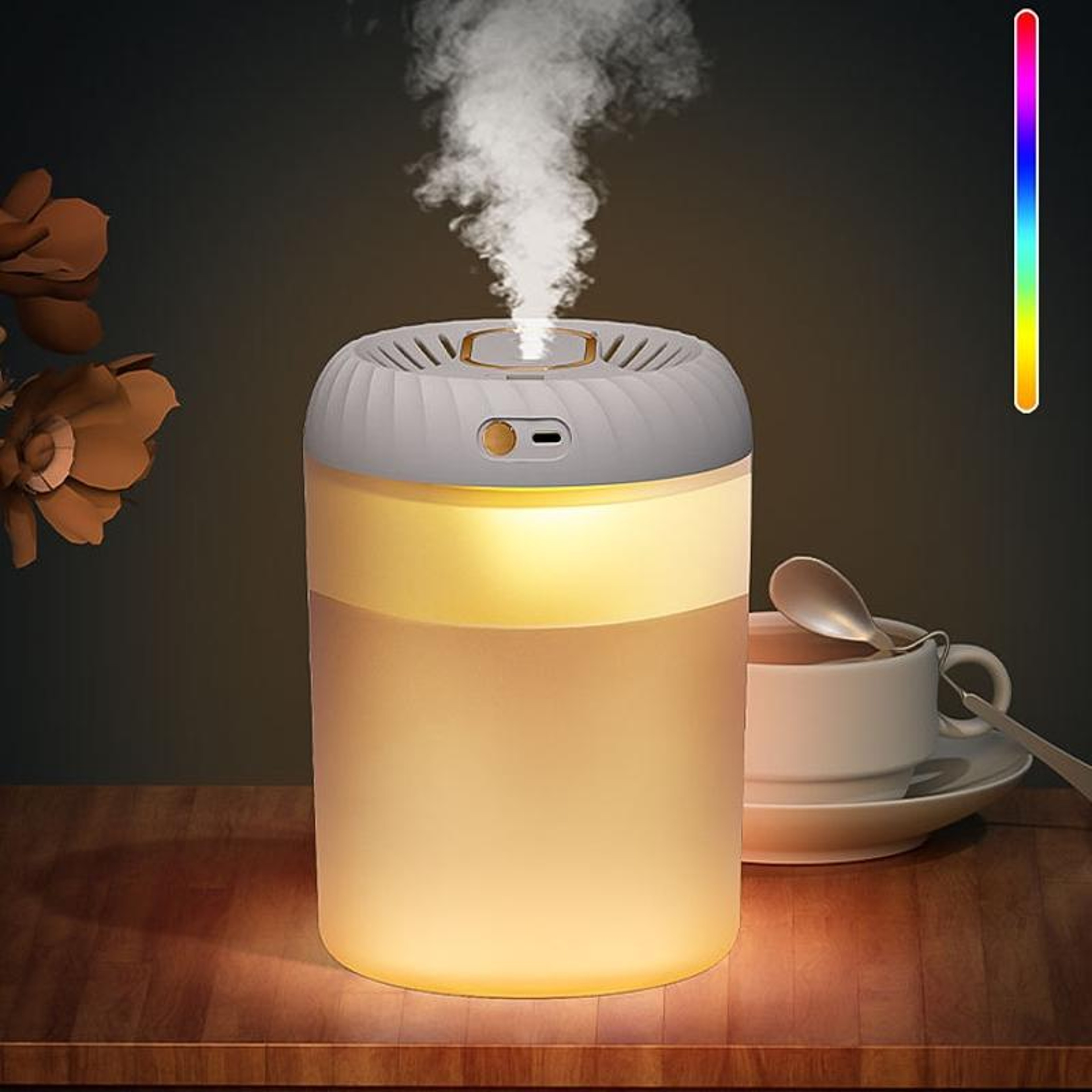 3000ml Air Humidifier With Double Nozzle Digital Display Essential Oil Diffuser And Ambient Light 0