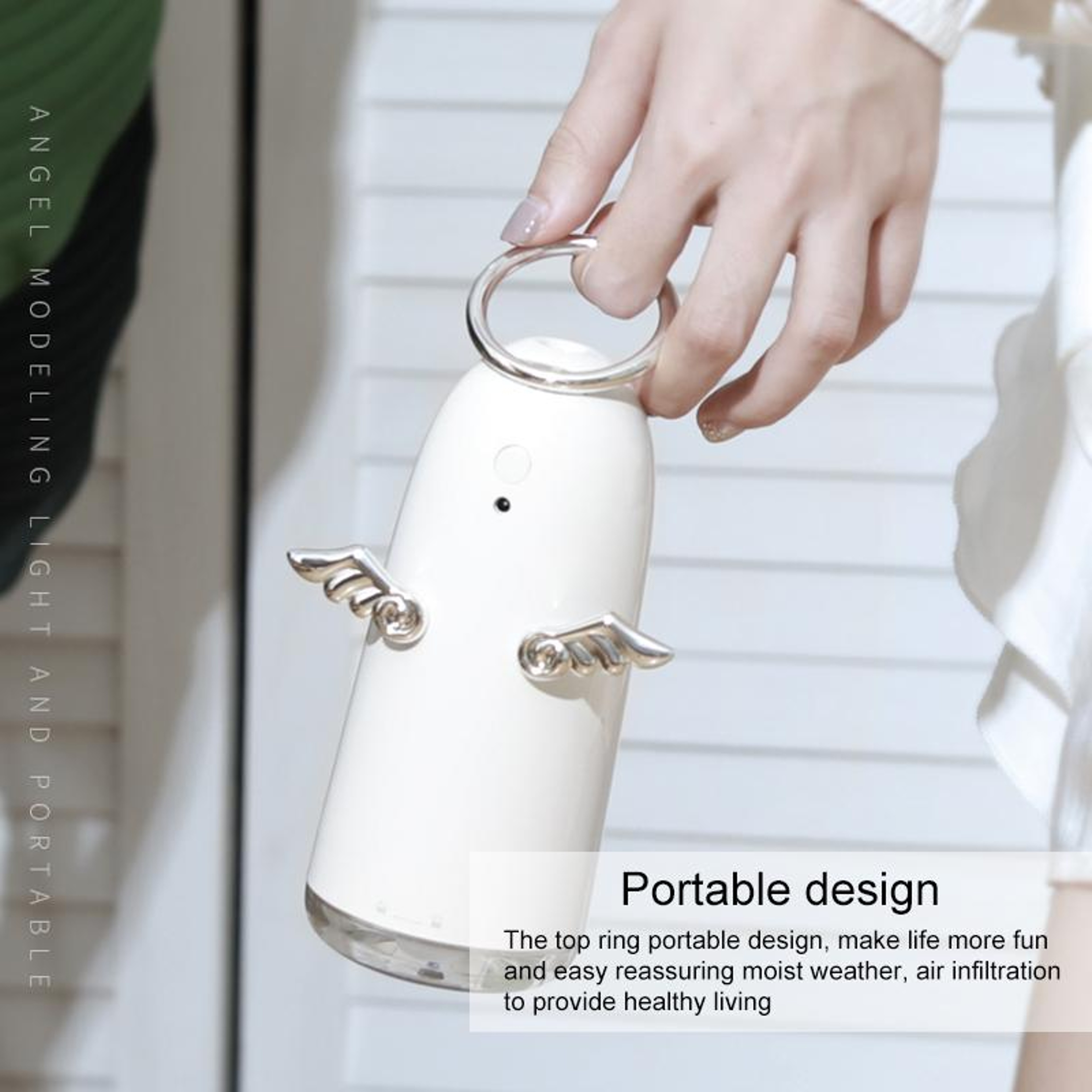 Mini Angel USB Humidifier Portable Cool Mist Humidifier With Colorful Night Light 3
