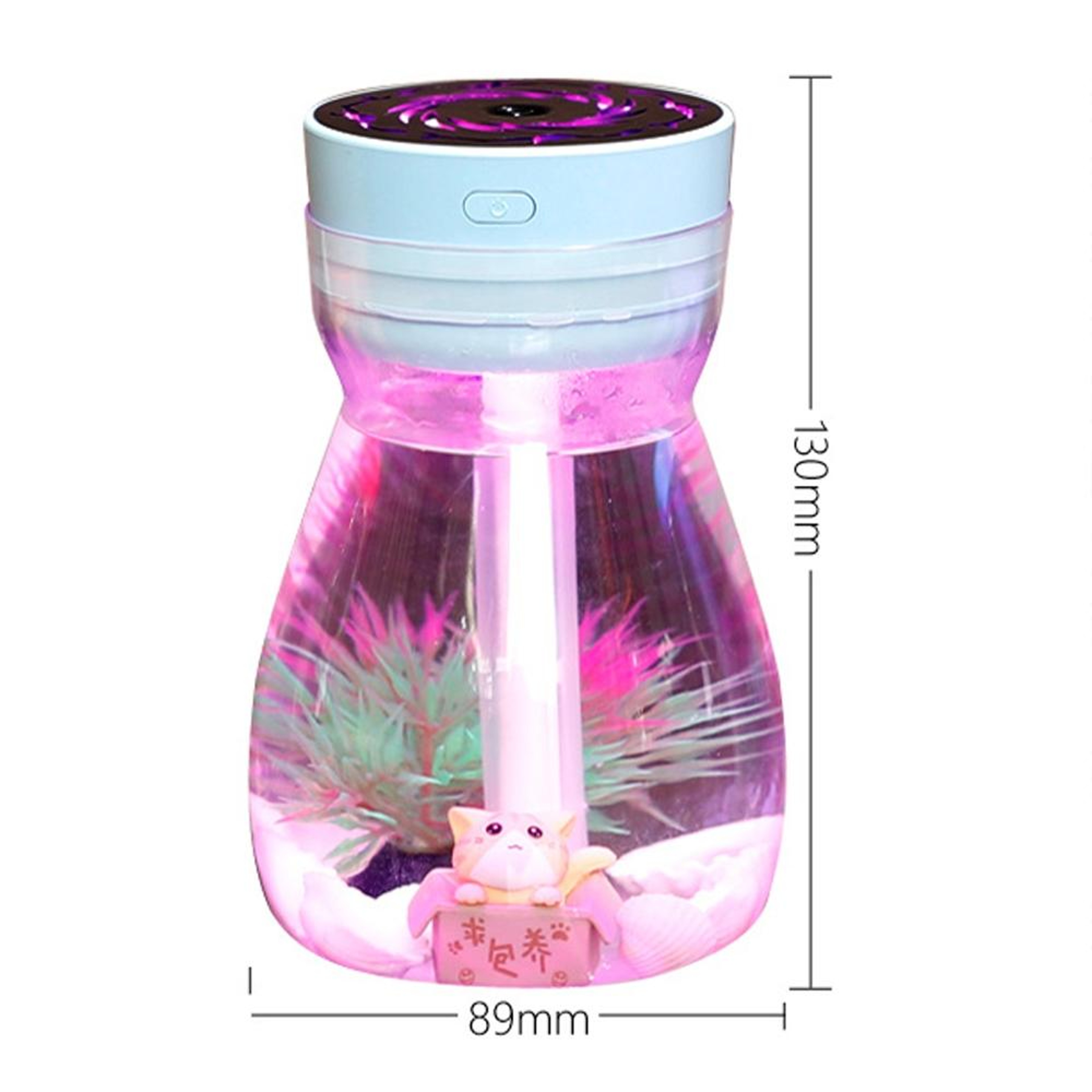 Mini USB Humidifier Portable Car Humidifier With Colorful Night Light And 380ml Water Tank 1
