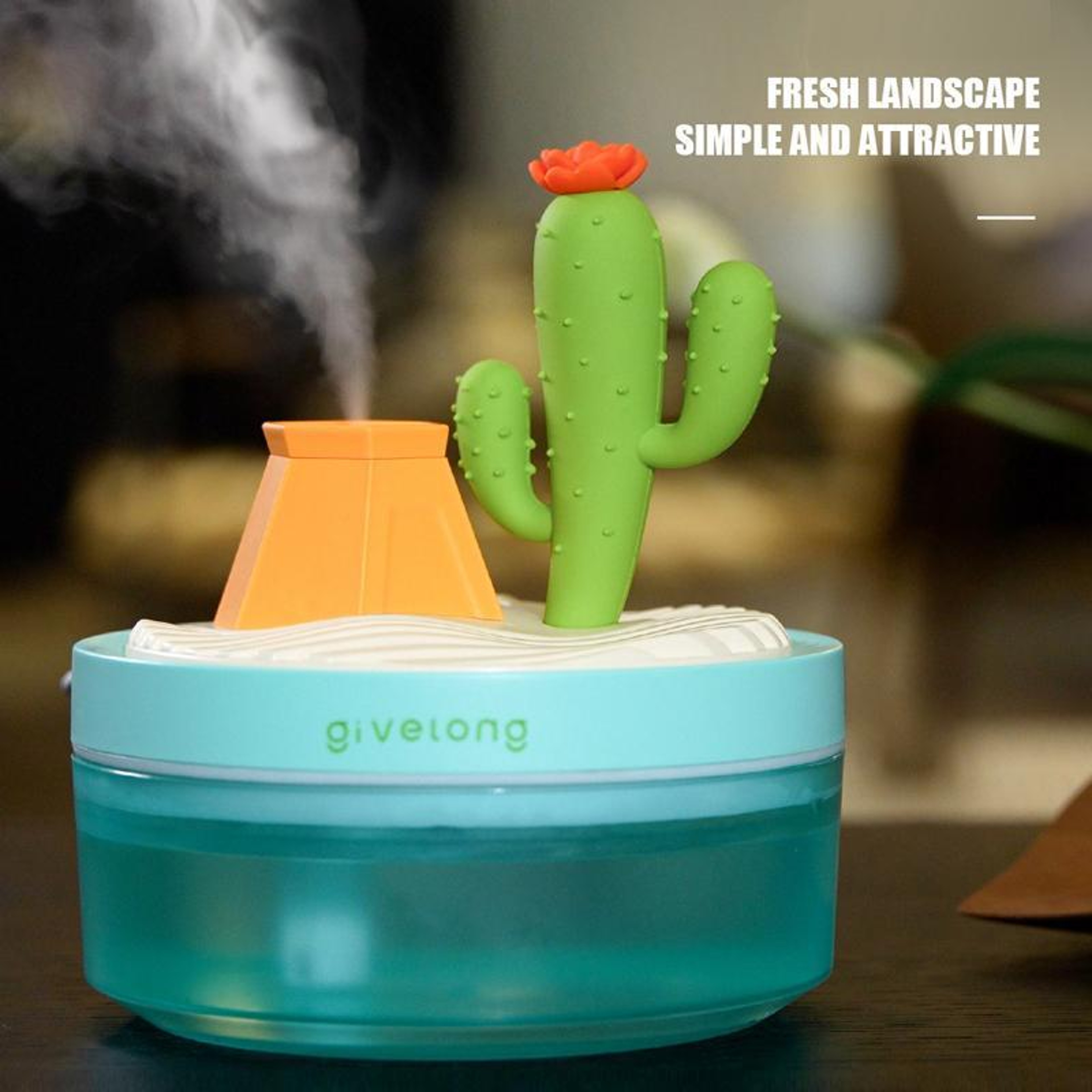 Portable Humidifier USB Aromatherapy Diffuser Mini Cool Mist Desktop Air Moisturizer 1