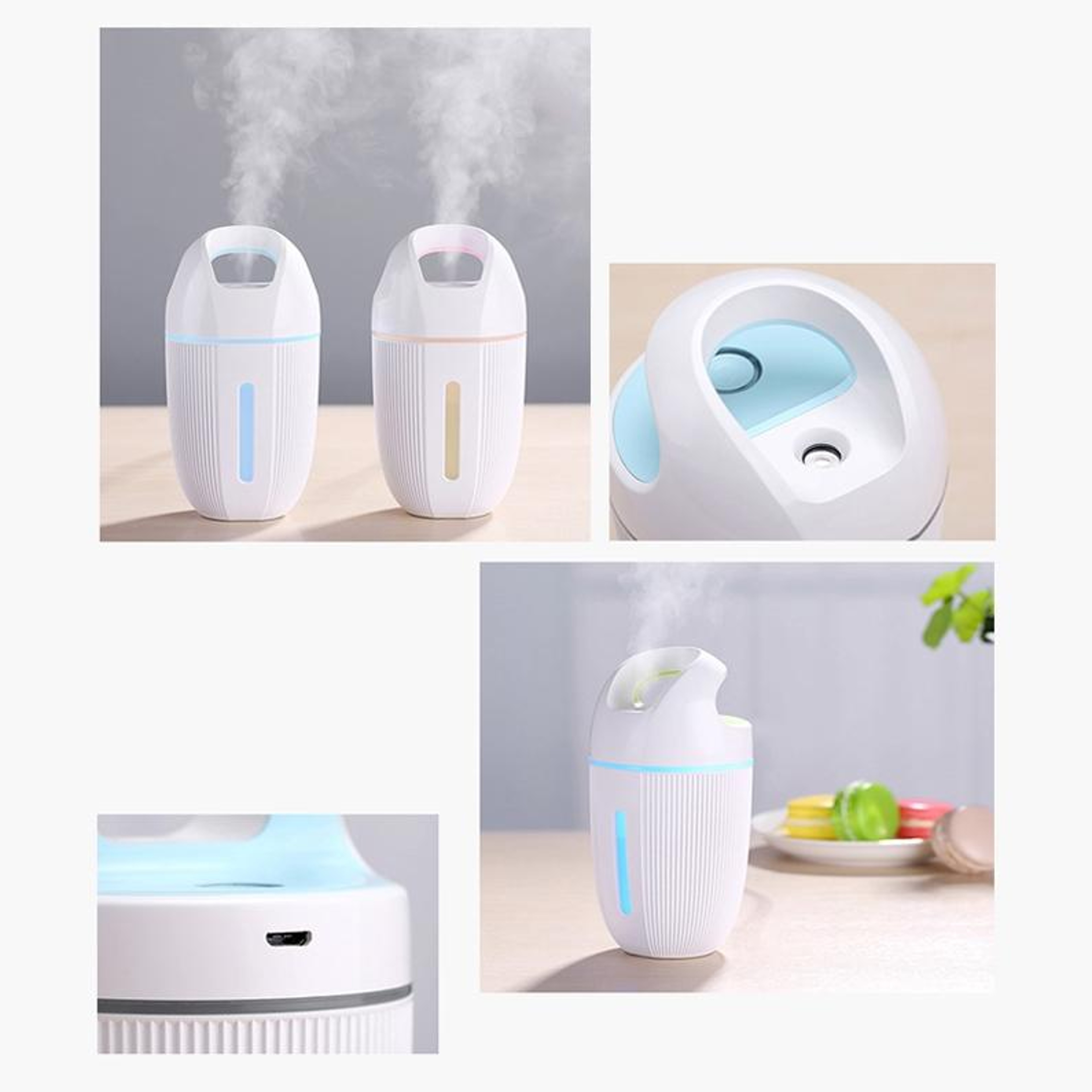 USB Car Humidifier Portable Air Purifier Mini Mist Diffuser With Colorful LED Night Light 5
