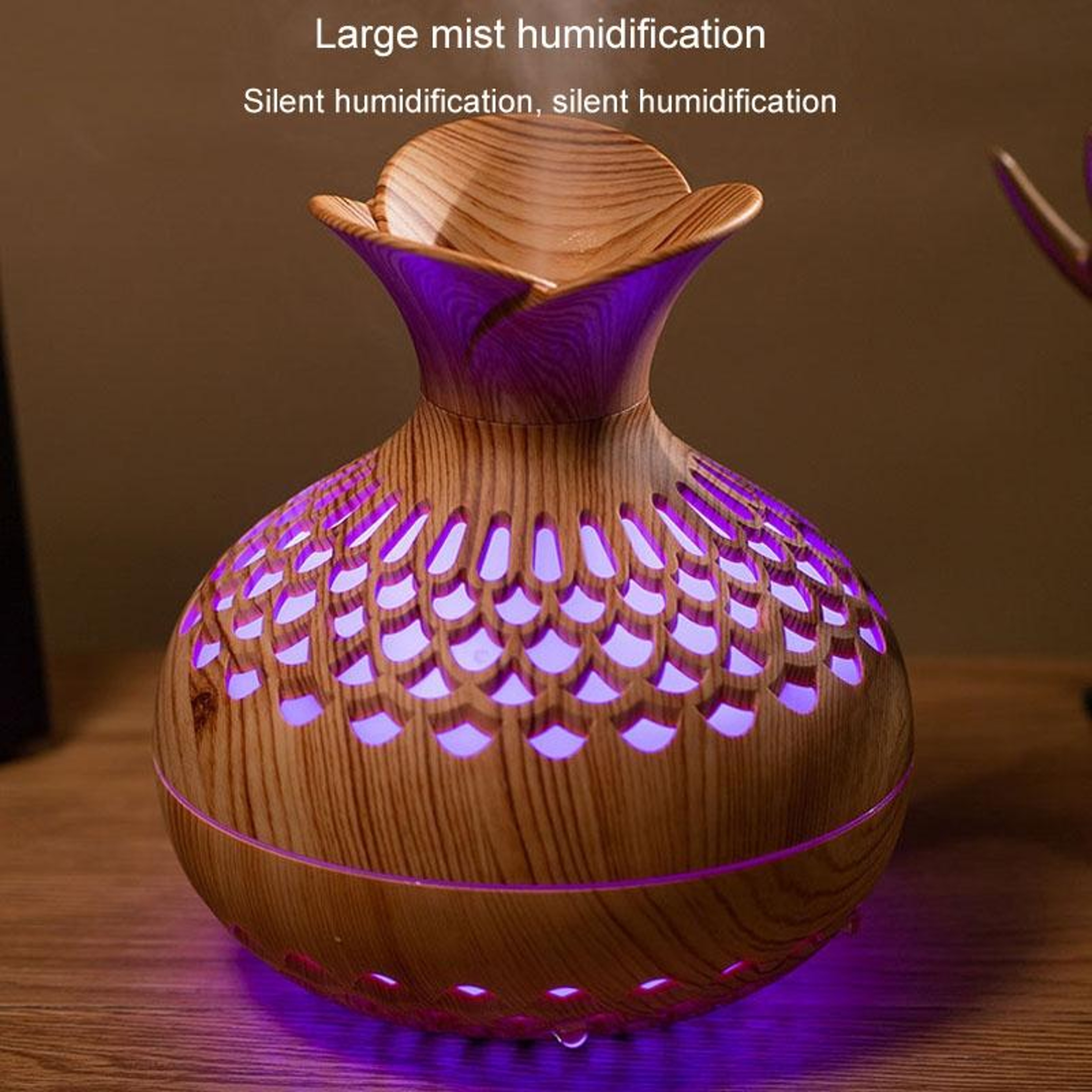 LED Vase Aromatherapy Diffuser USB Humidifier with Soft Light Essential Oil Diffuser 300ml – view 9