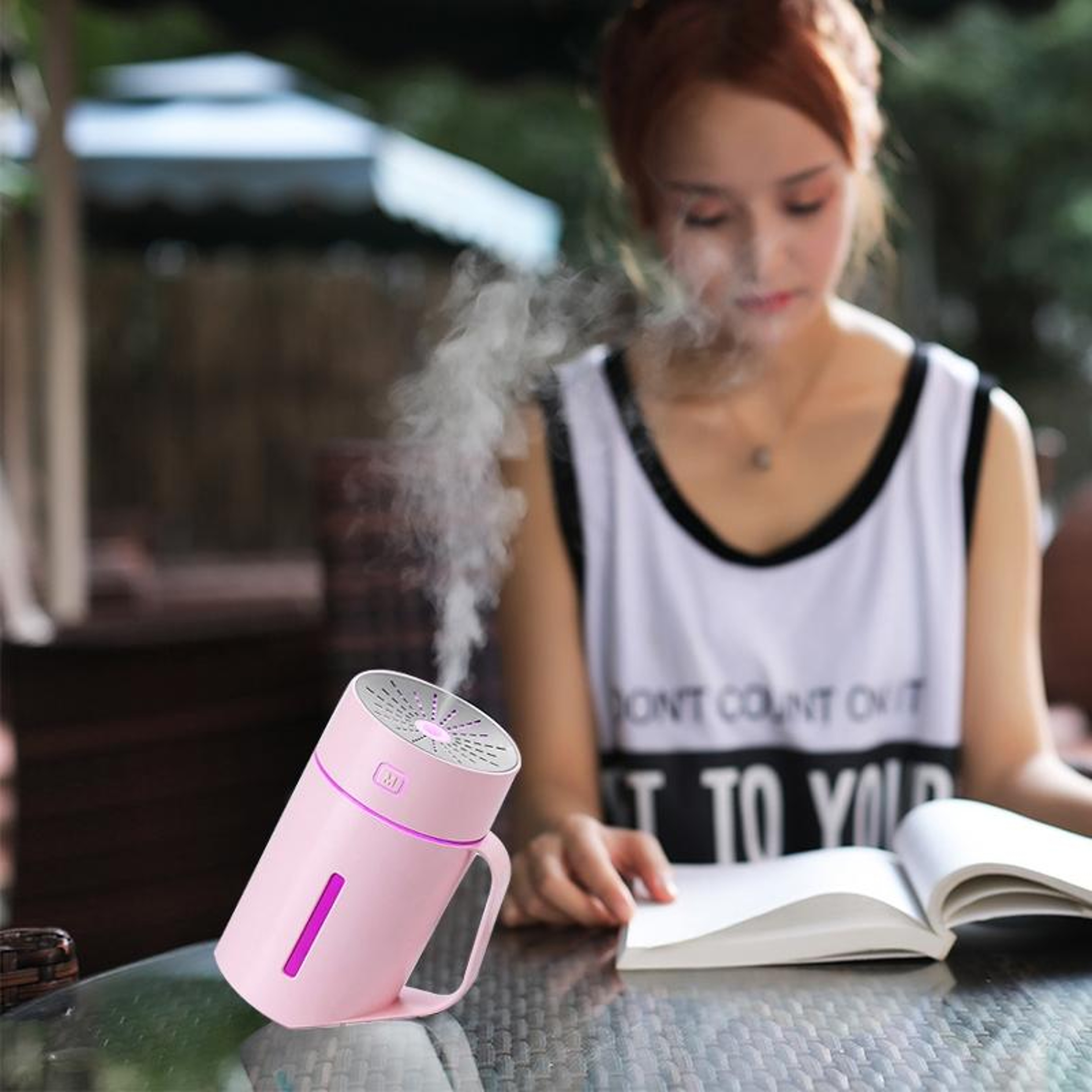 Portable USB Humidifier With LED Night Light 420ML Quiet Cool Mist Air Humidifier 0