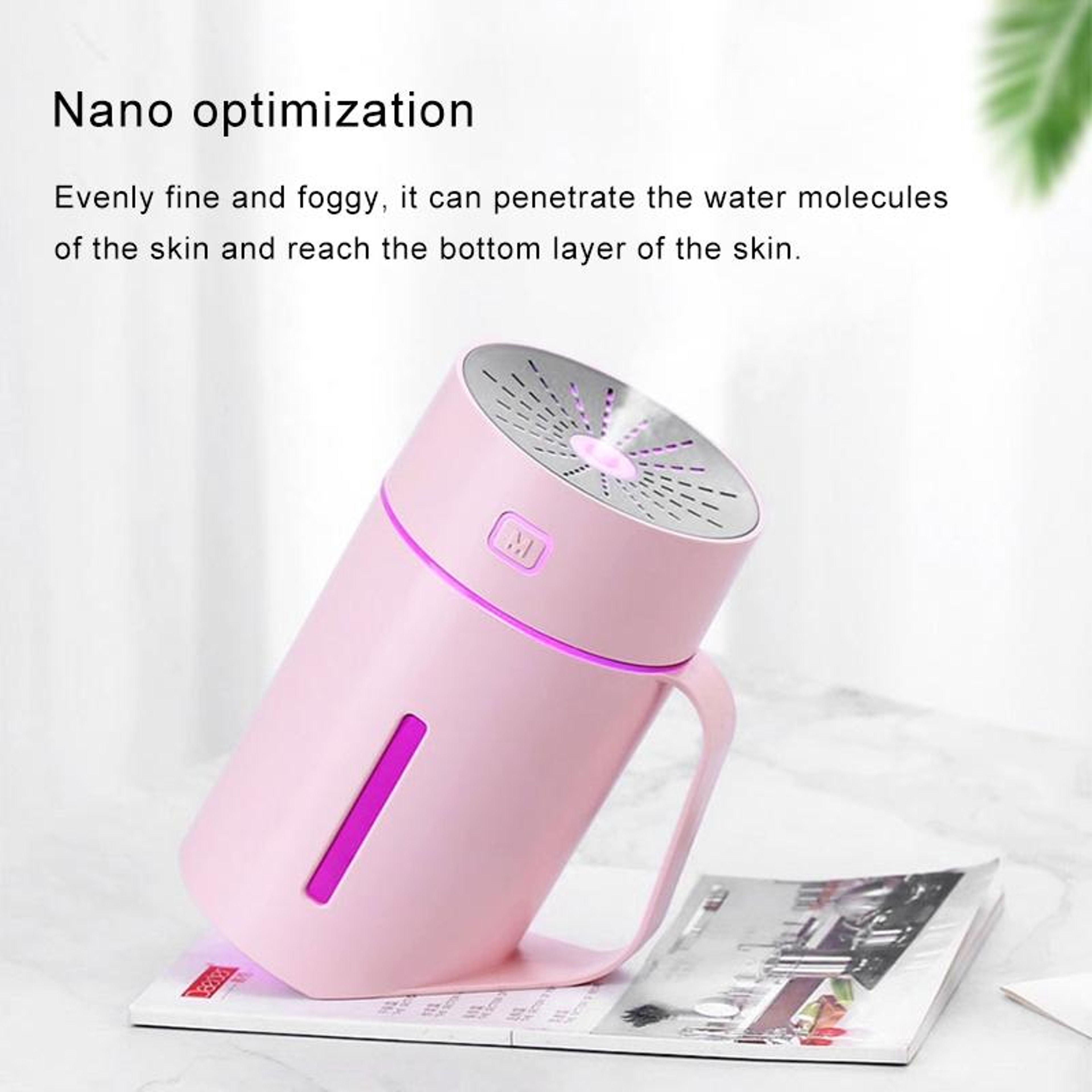 Portable USB Humidifier With LED Night Light 420ML Quiet Cool Mist Air Humidifier 5