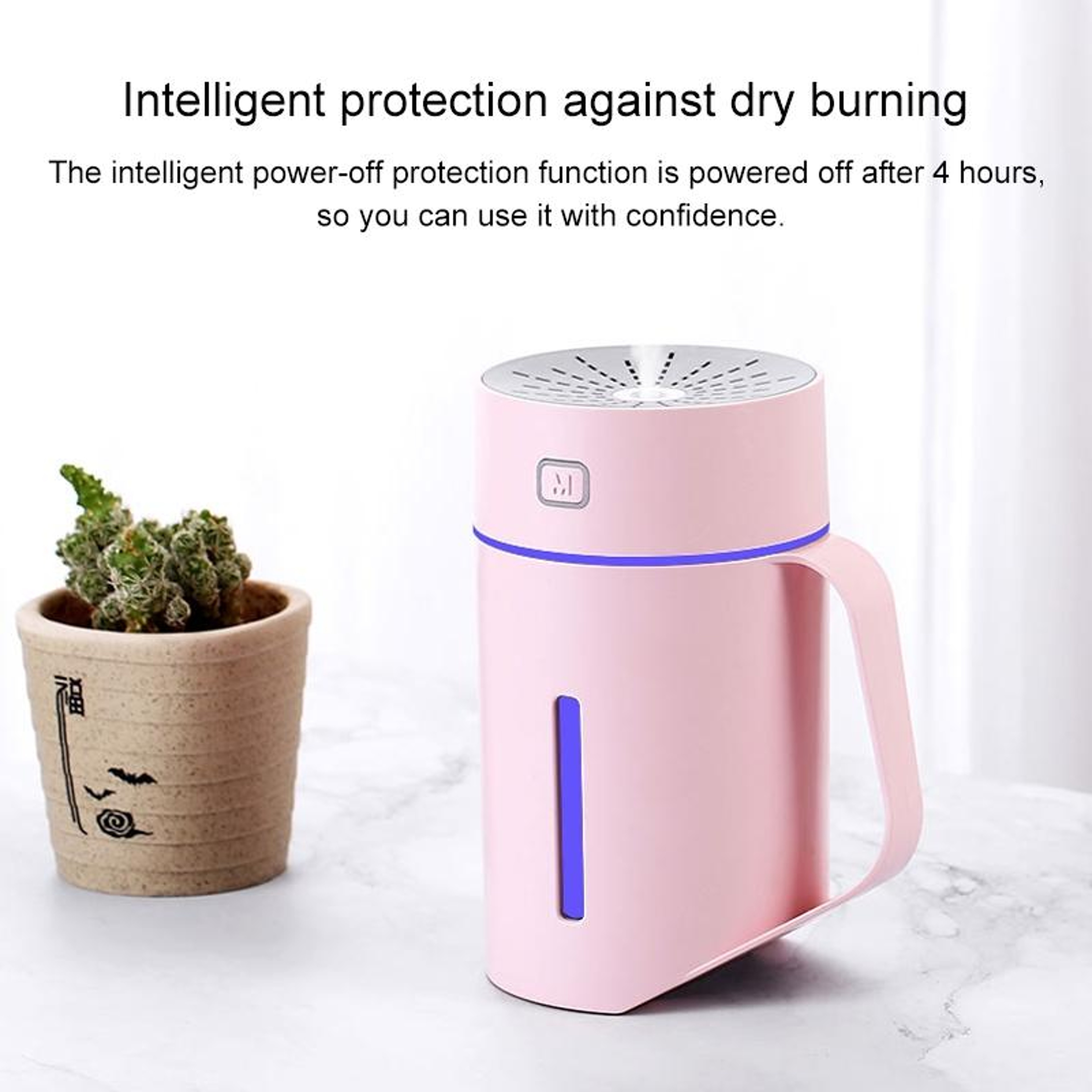 Portable USB Humidifier With LED Night Light 420ML Quiet Cool Mist Air Humidifier 6