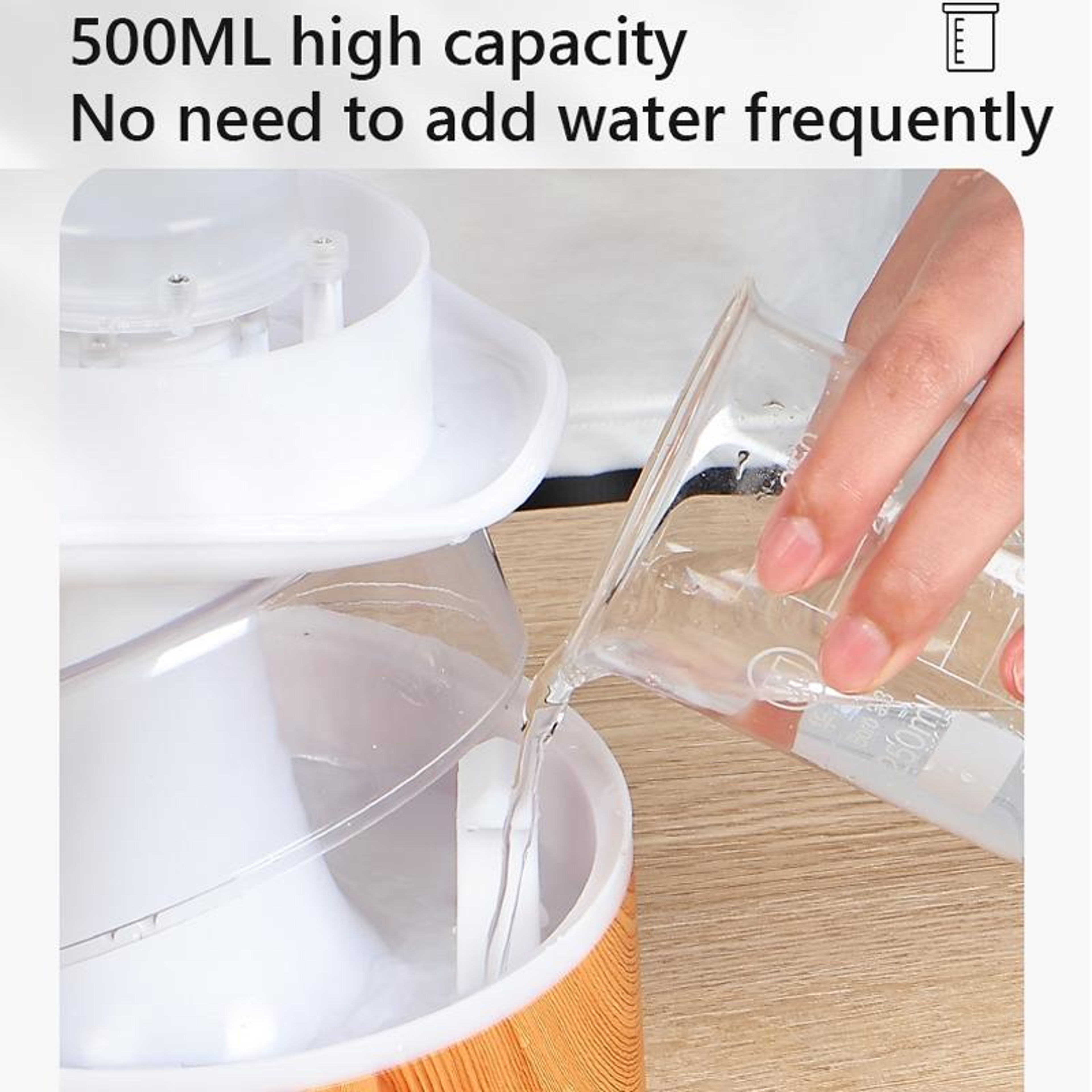 500ml Rain Cloud Humidifier Aromatherapy Diffuser With Colorful Night Light Remote Control USB Rech 3