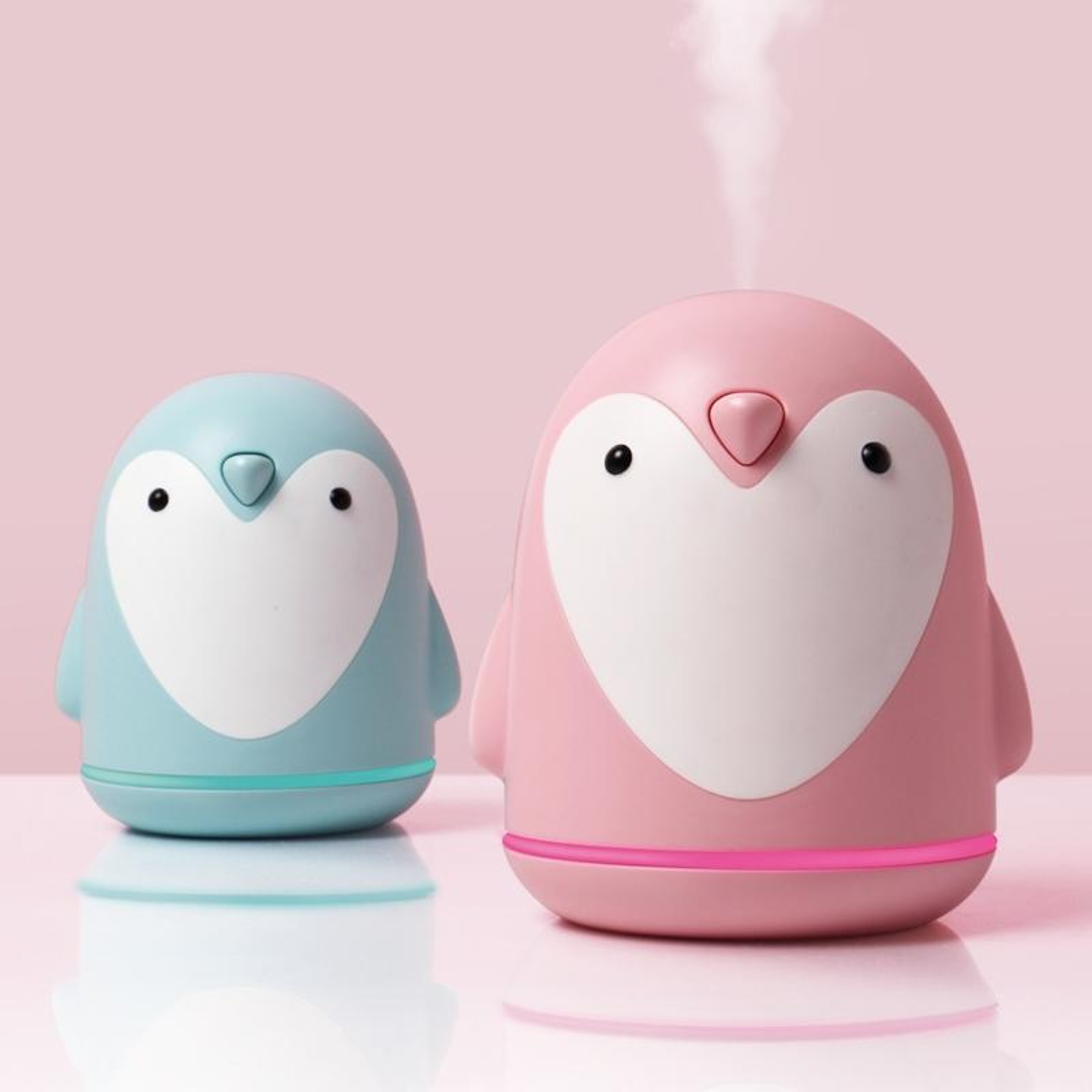 Cute Penguin USB Humidifier 220ml Aroma Diffuser Cool Mist Portable Air Humidifier With 7 Color Nig 0
