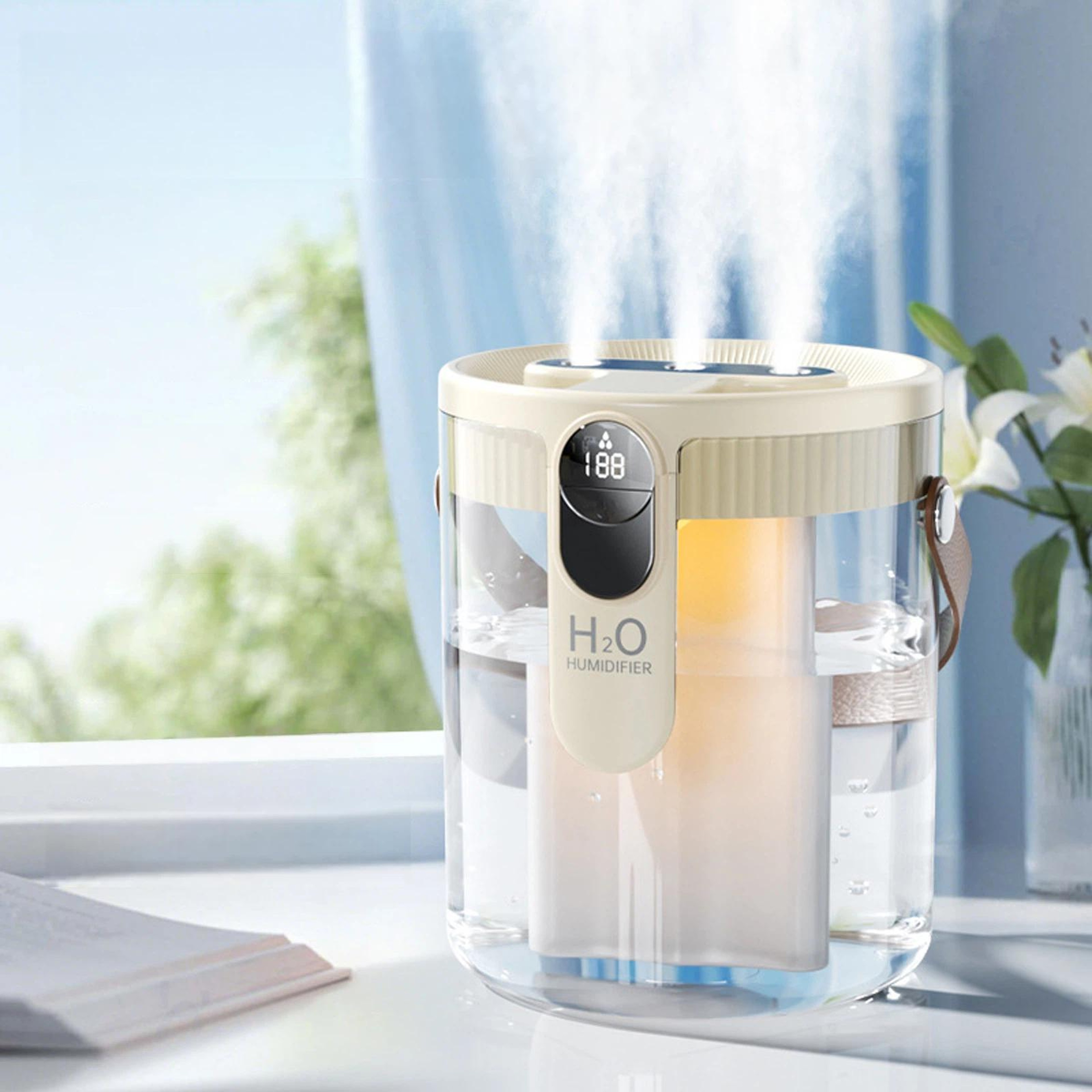 H40 Large Capacity Humidifier 15L 3 Nozzle Humidifier Quiet Cool Mist Air Moisturizer With Ambient  9