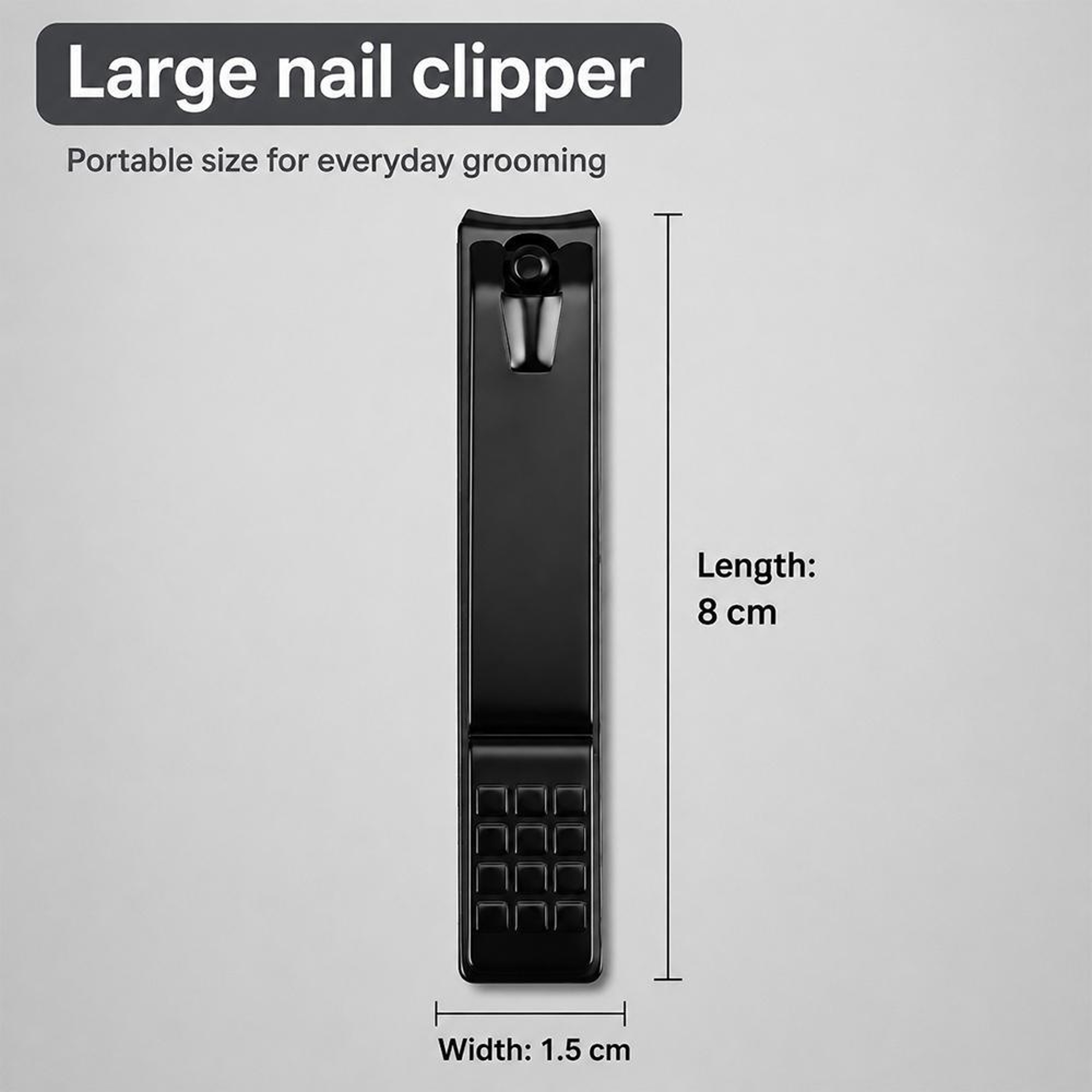 Stainless Steel Flat Tip Nail Clippers Set 2PCS Precision Fingernail and Toenail Trimming Tool – view 4