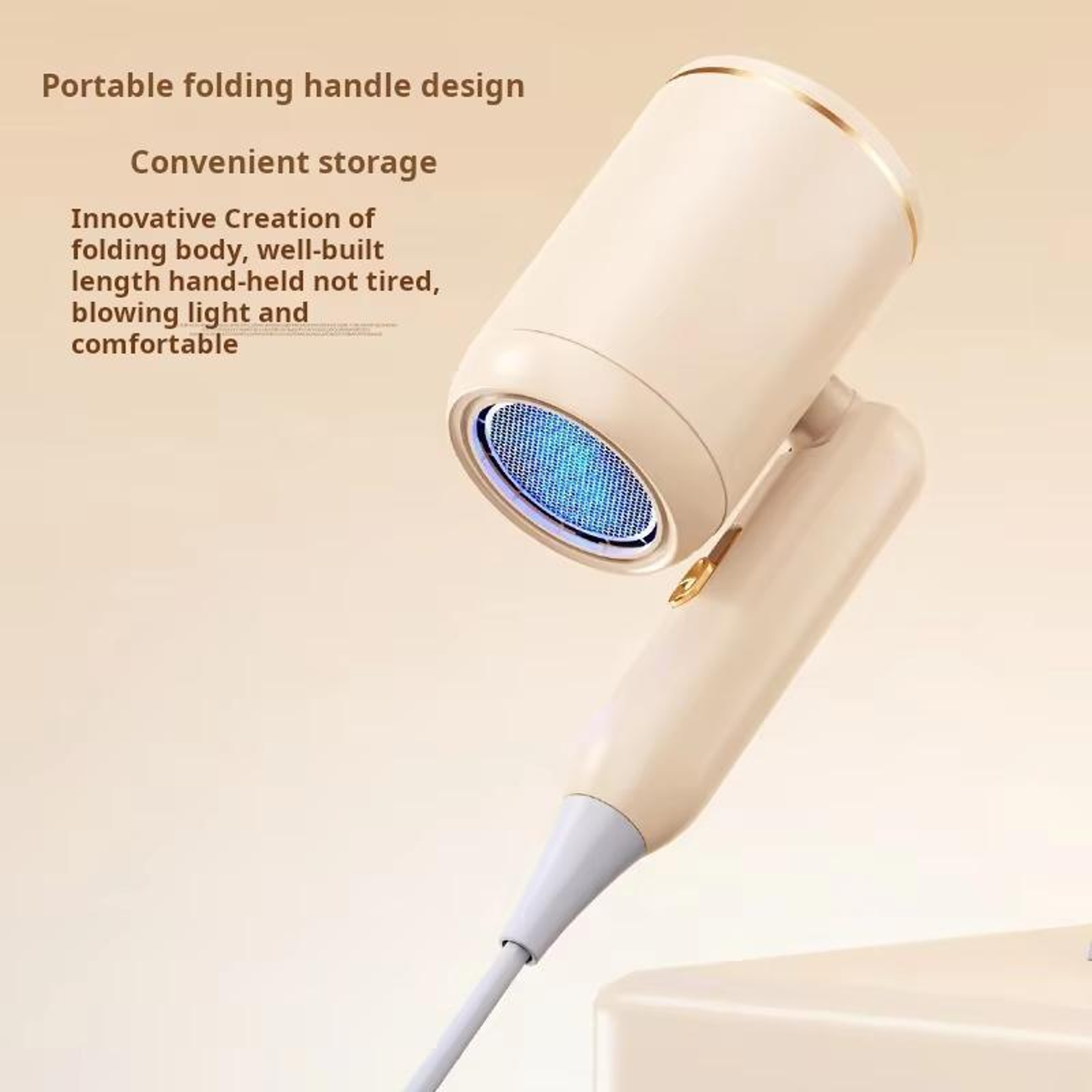 High Speed Hair Dryer With Blue Light Care Foldable Travel Hair Dryer Portable Blow Dryer 2