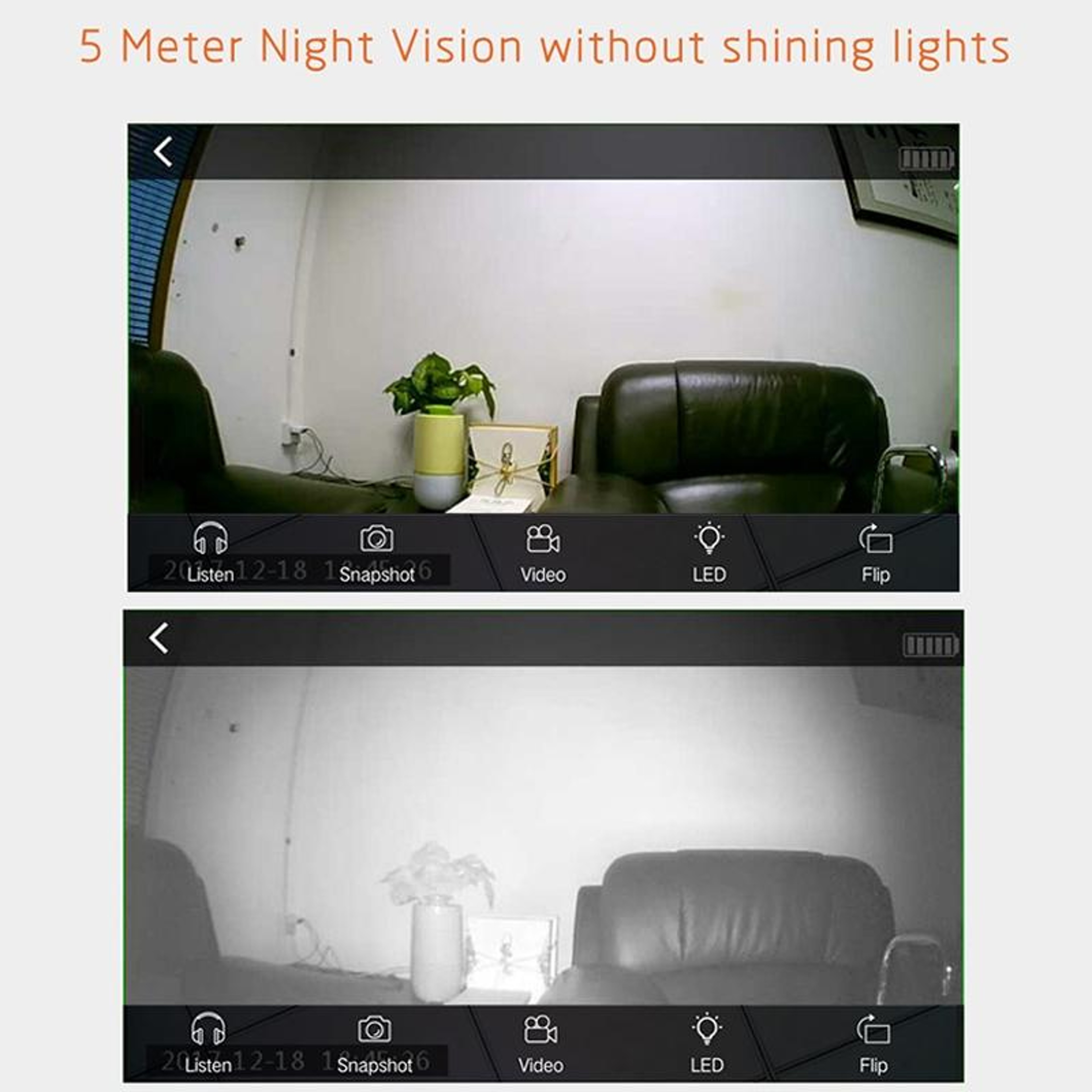 C2 Mini WiFi Camera HD Night Vision Wireless Surveillance Camera With Motion Detection And Remote M 6
