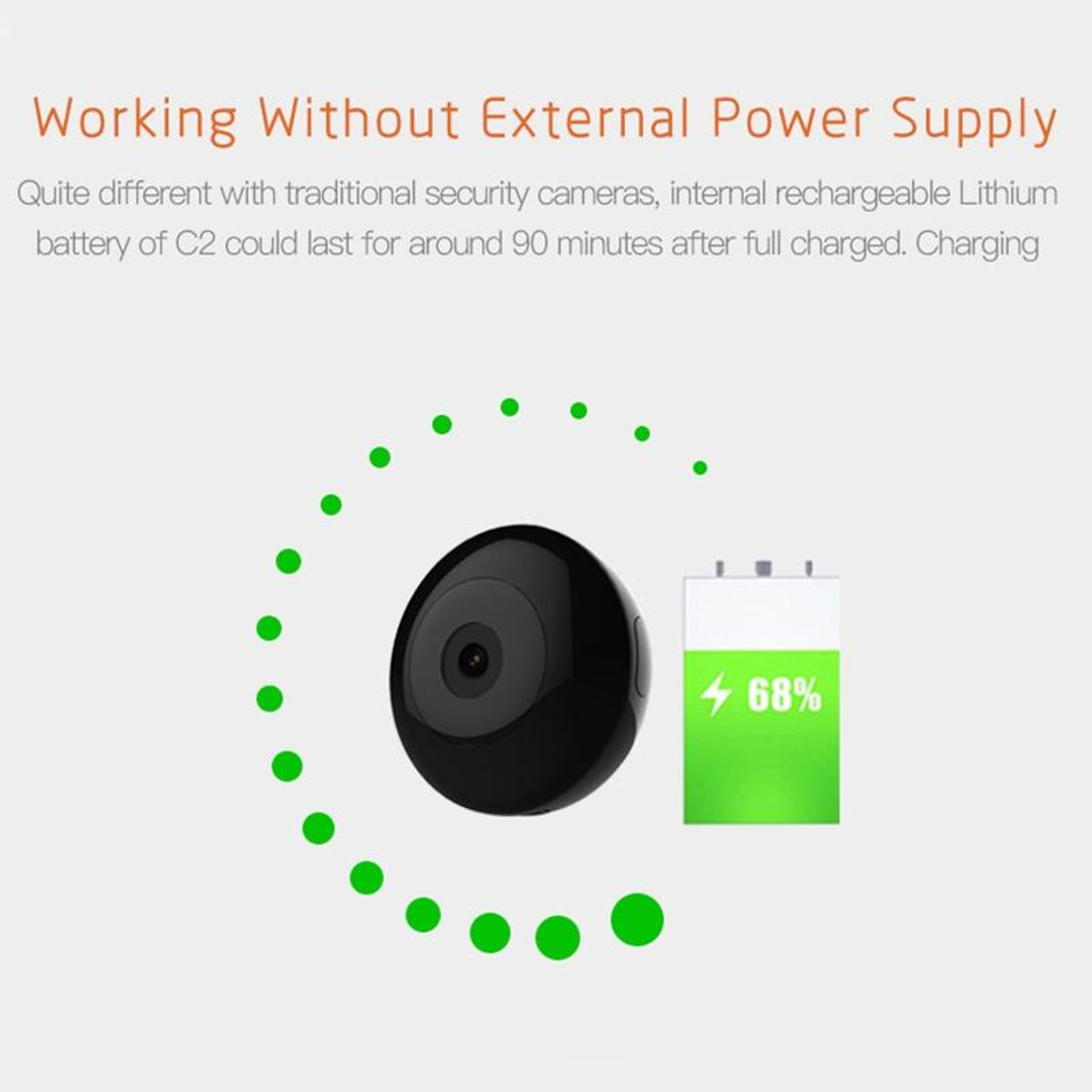 C2 Mini WiFi Camera HD Night Vision Wireless Surveillance Camera With Motion Detection And Remote M 4