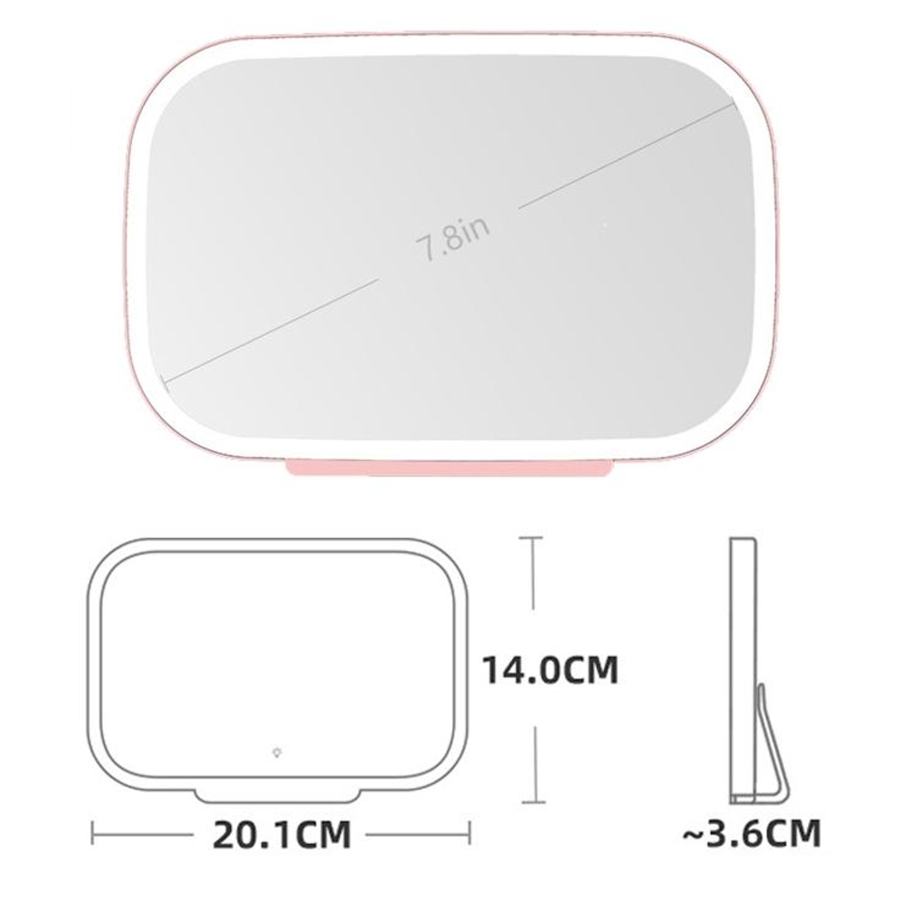 Rechargeable Car Sun Visor Mirror With LED Light Touch Control 3 Brightness LED Makeup Mirror 1