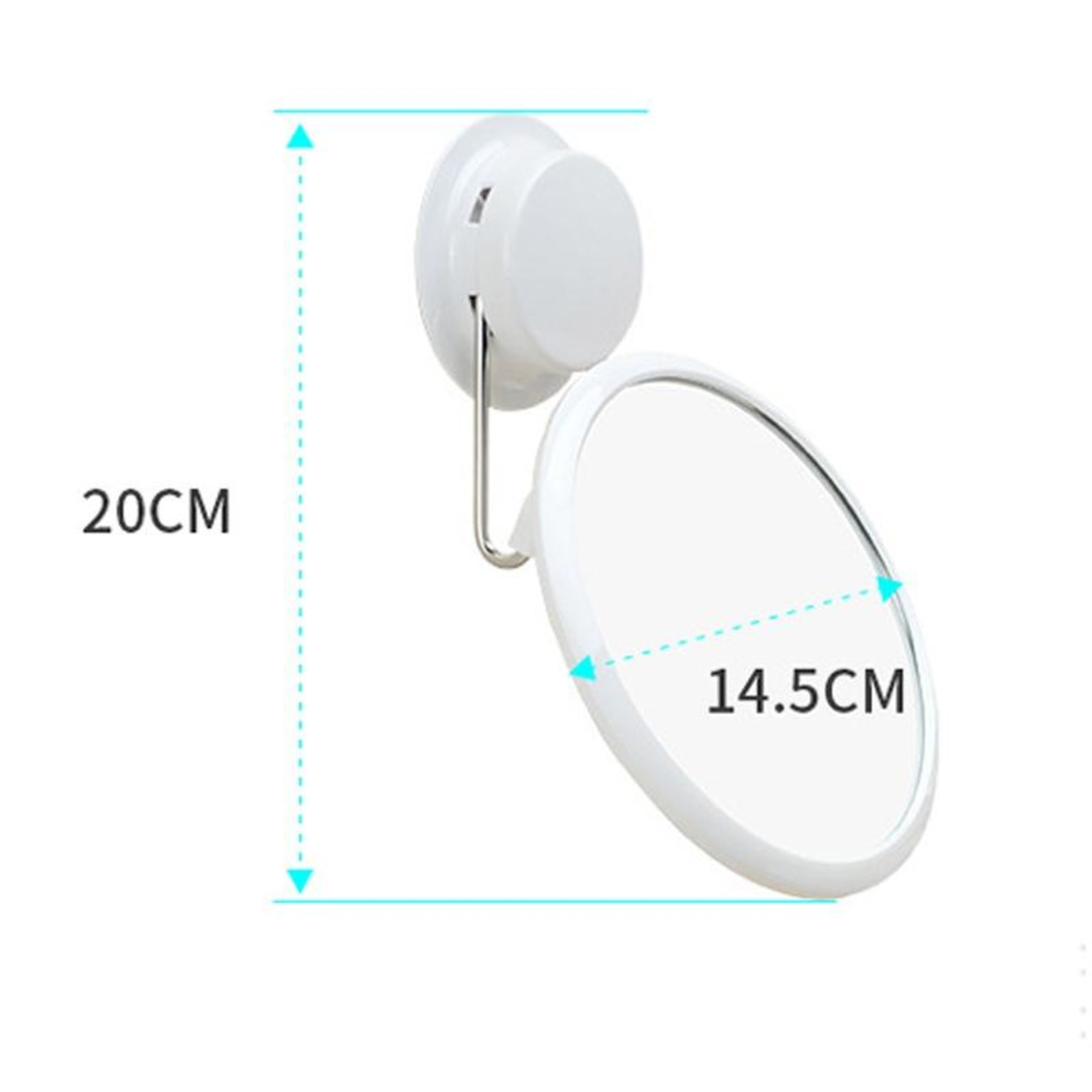 360 Rotating Bathroom Makeup Mirror Wall Mounted Folding Vanity Mirror With Reusable Suction Cup 3