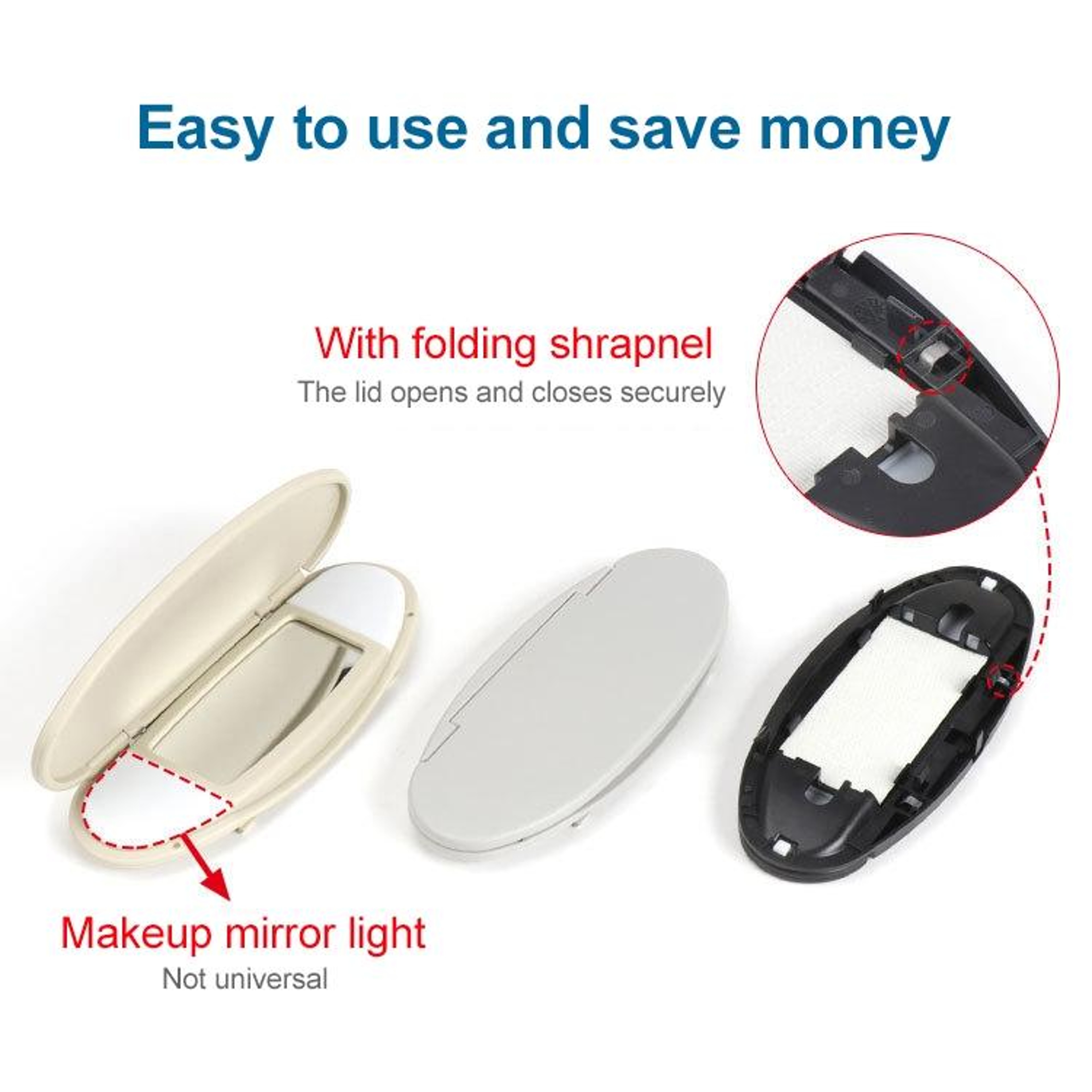 BMW Mini R50 R56 Car Sun Visor Replacement Driver Side Vanity Mirror Left Hand Drive 2007-2014 – view 3