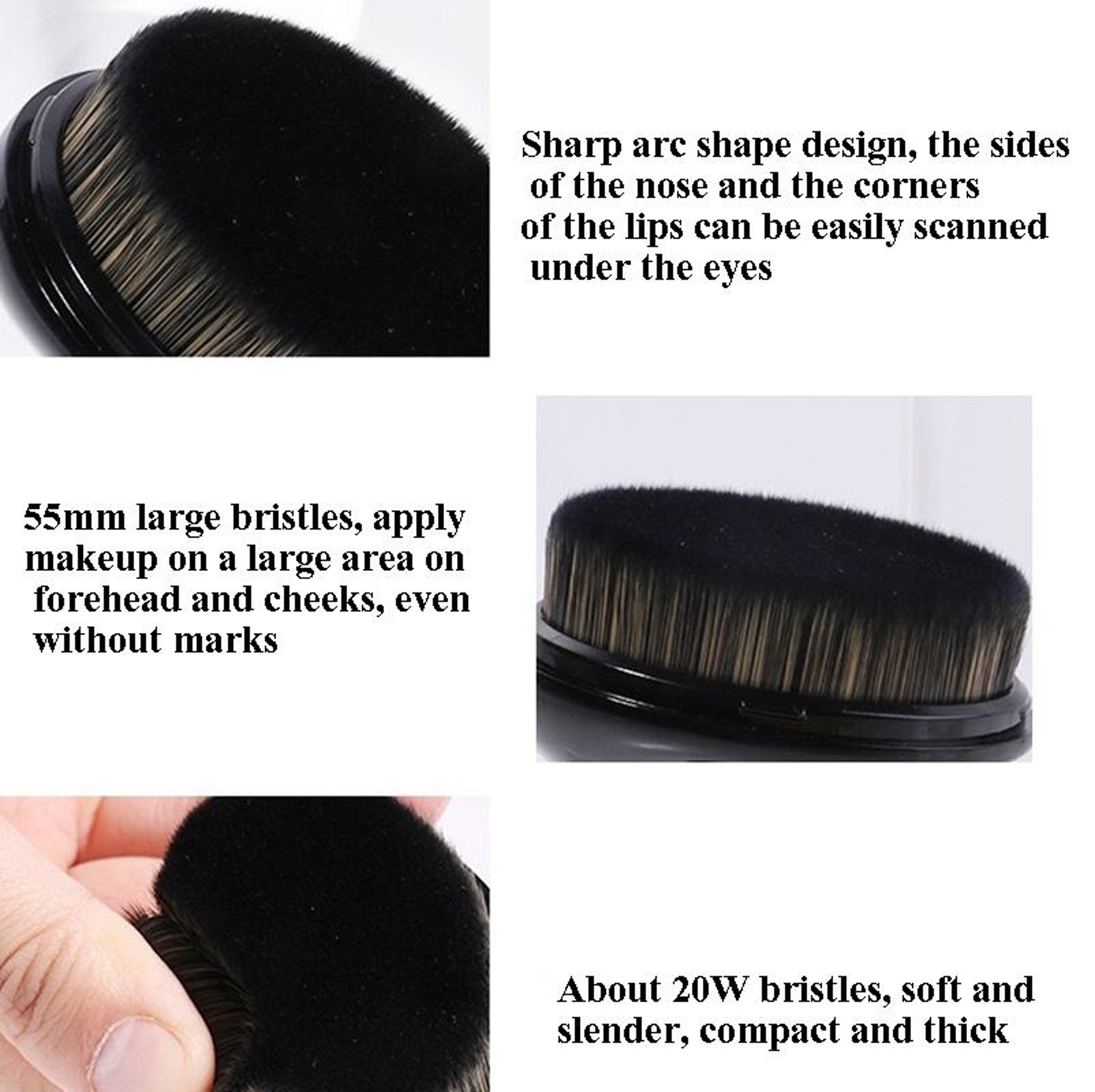 Little Swan Foundation Makeup Brush Soft Dense Makeup Blending Brush With Protective Cover 3