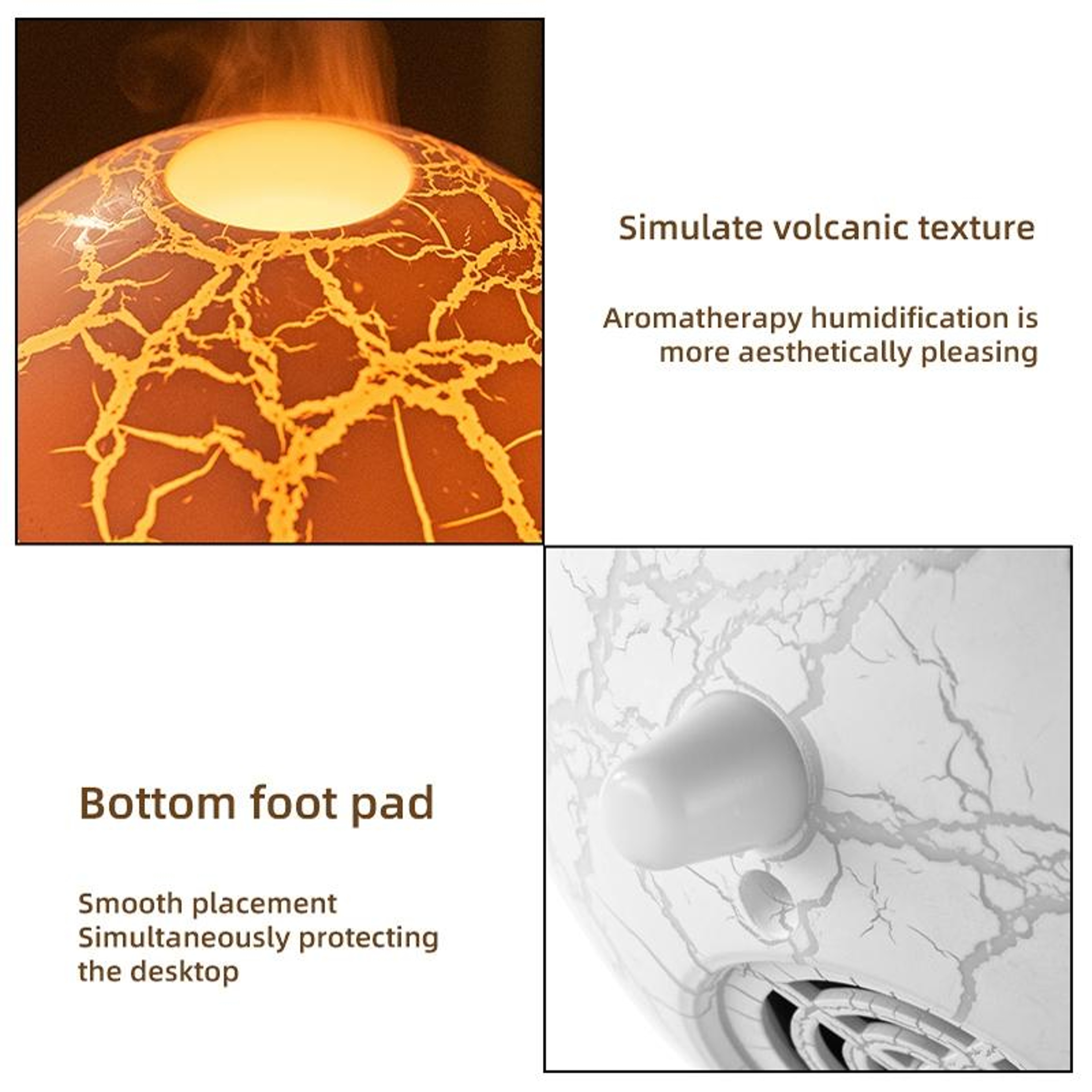 Flame Aroma Diffuser USB Humidifier with LED Gradient Light Ultrasonic Essential Oil Diffuser – view 4