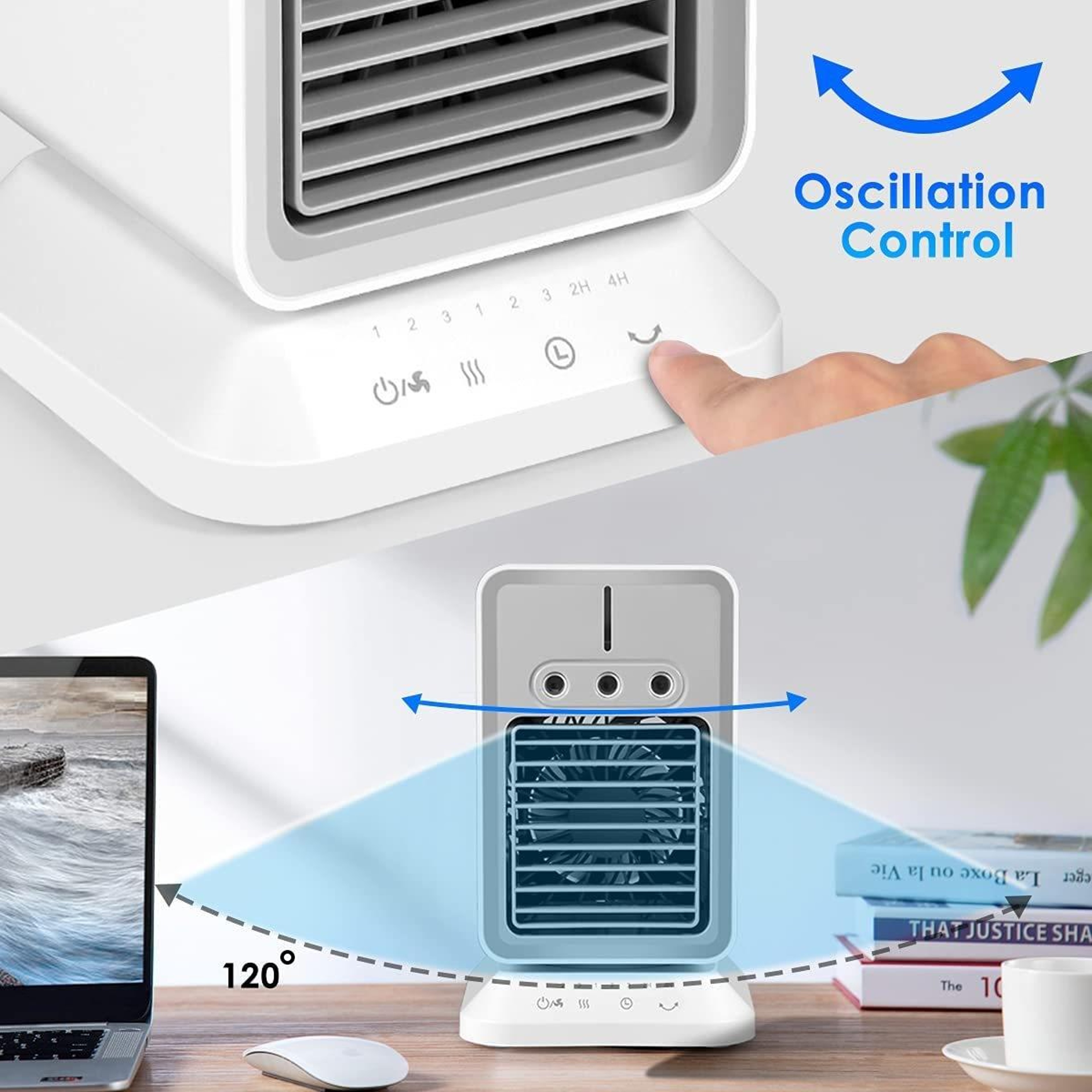 Portable Air Conditioner Fan USB Cooling Fan Mini Humidifier Fan With 3 Speeds And Ice Cooling 2600 3