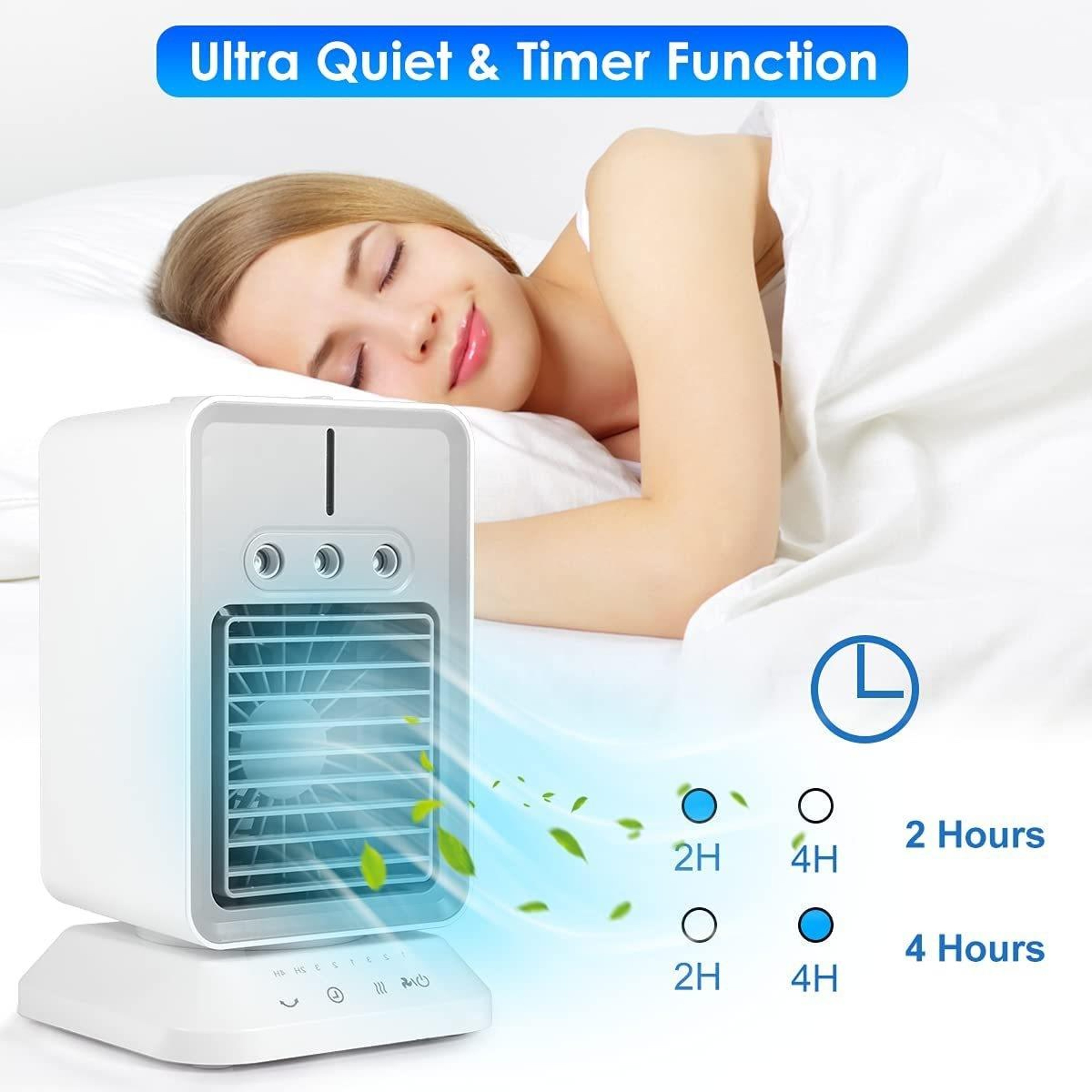 Portable Air Conditioner Fan USB Cooling Fan Mini Humidifier Fan With 3 Speeds And Ice Cooling 2600 5