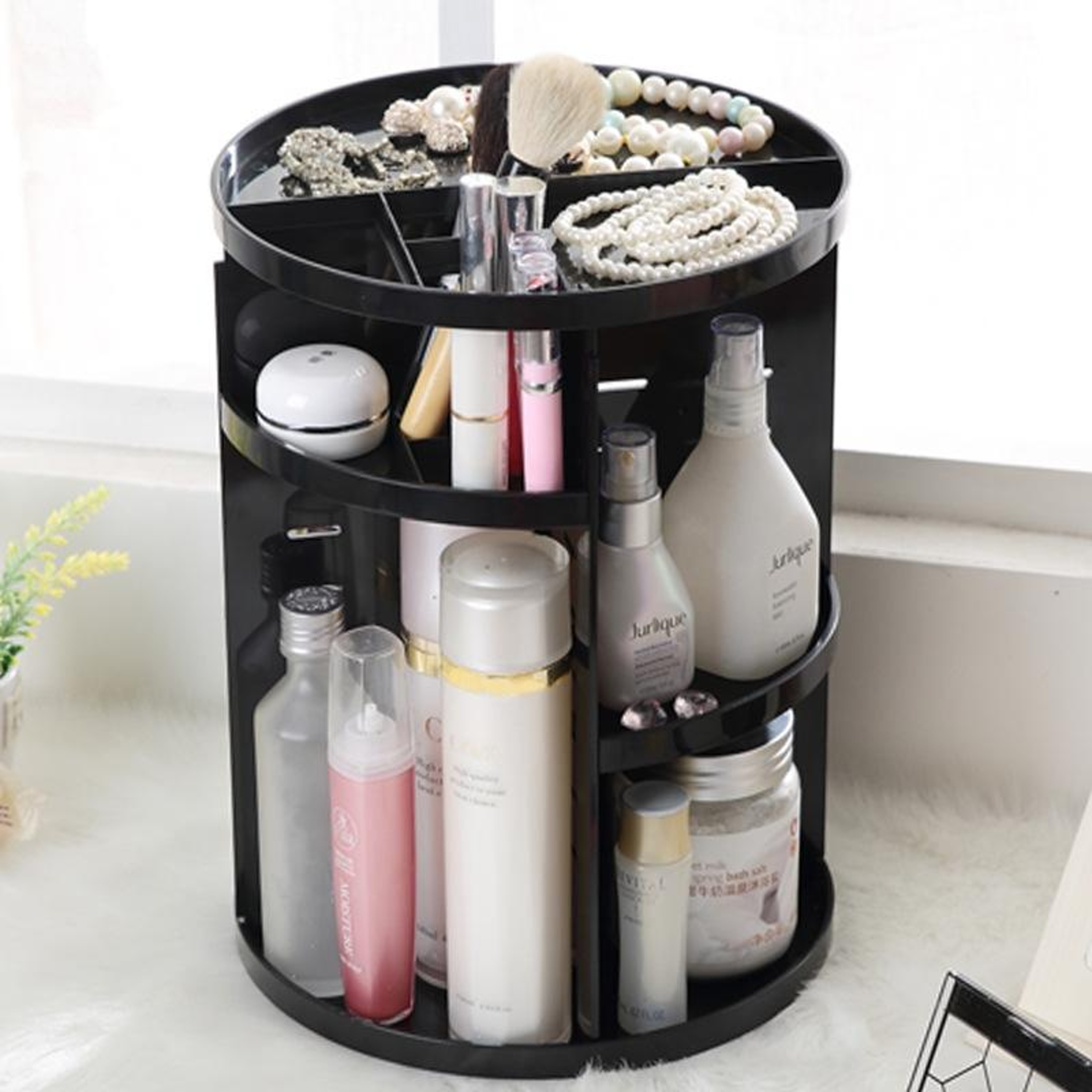 360 Rotating Makeup Organizer Cosmetic Storage Box For Vanity Skincare And Beauty Essentials 5