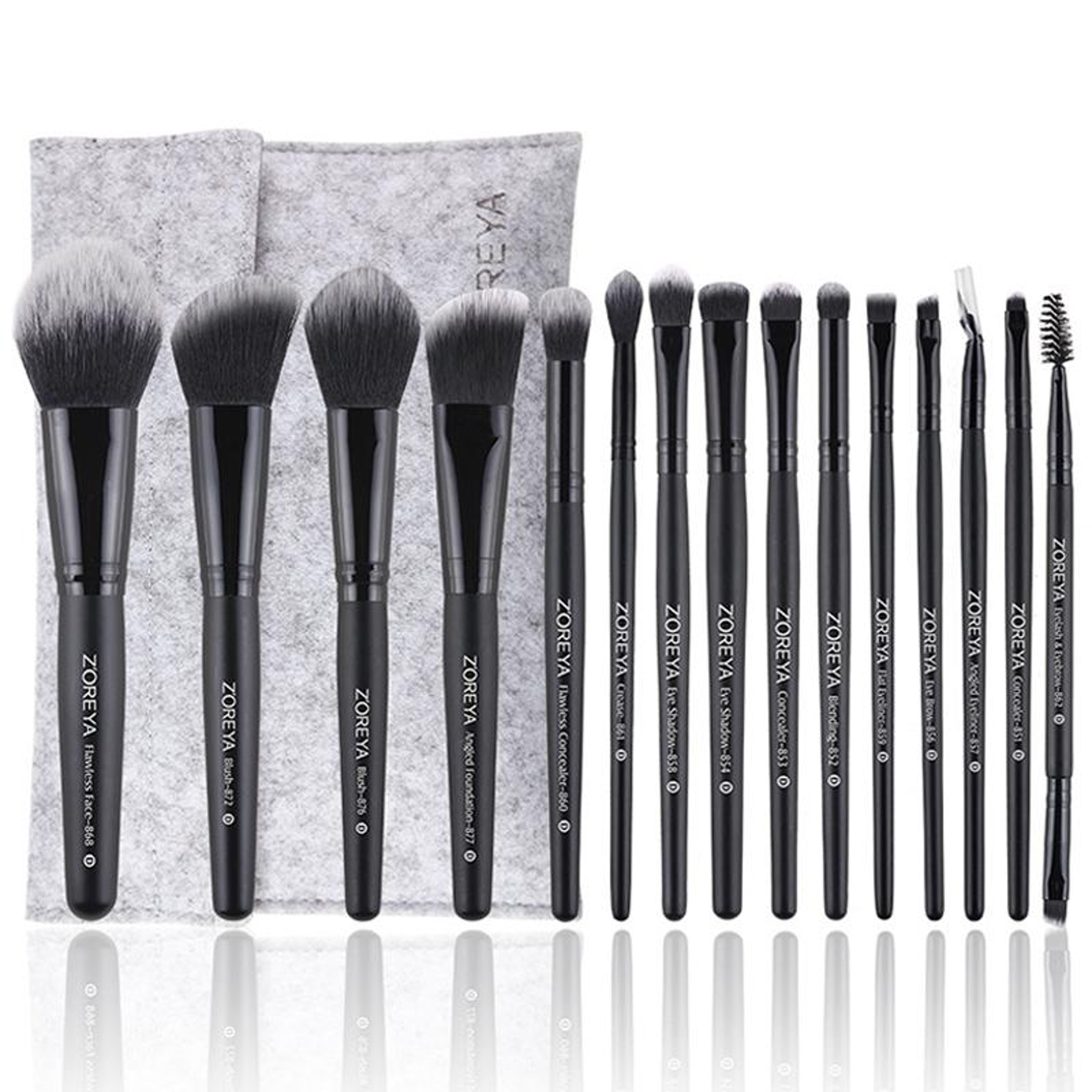 Zoreya Makeup Brush Set Soft Synthetic Makeup Brushes for Foundation Blending and Eye Makeup – view 5