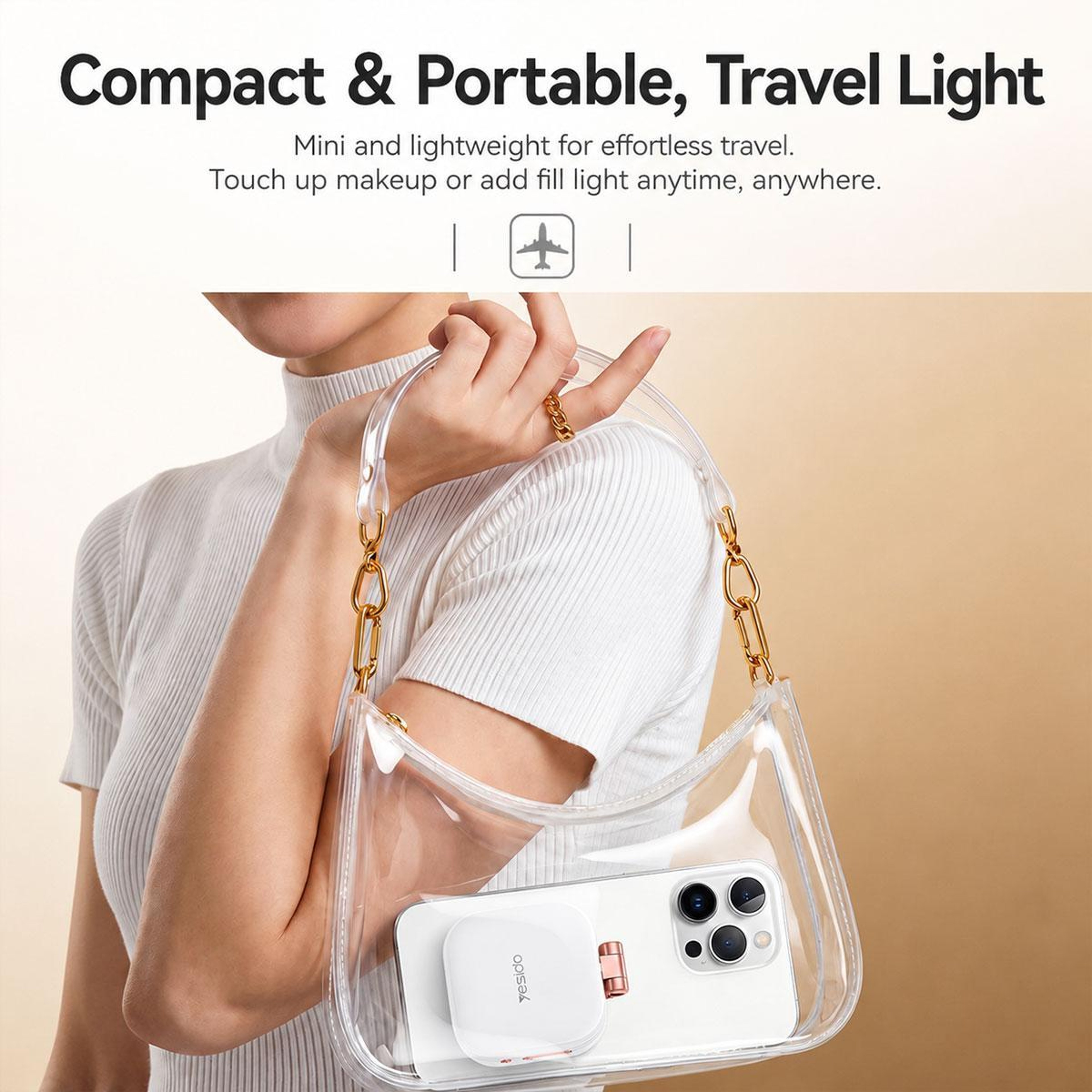 Magnetic Selfie Light With Mirror 49 LED Phone Fill Light 360 Rotating MagSafe Phone Light 11