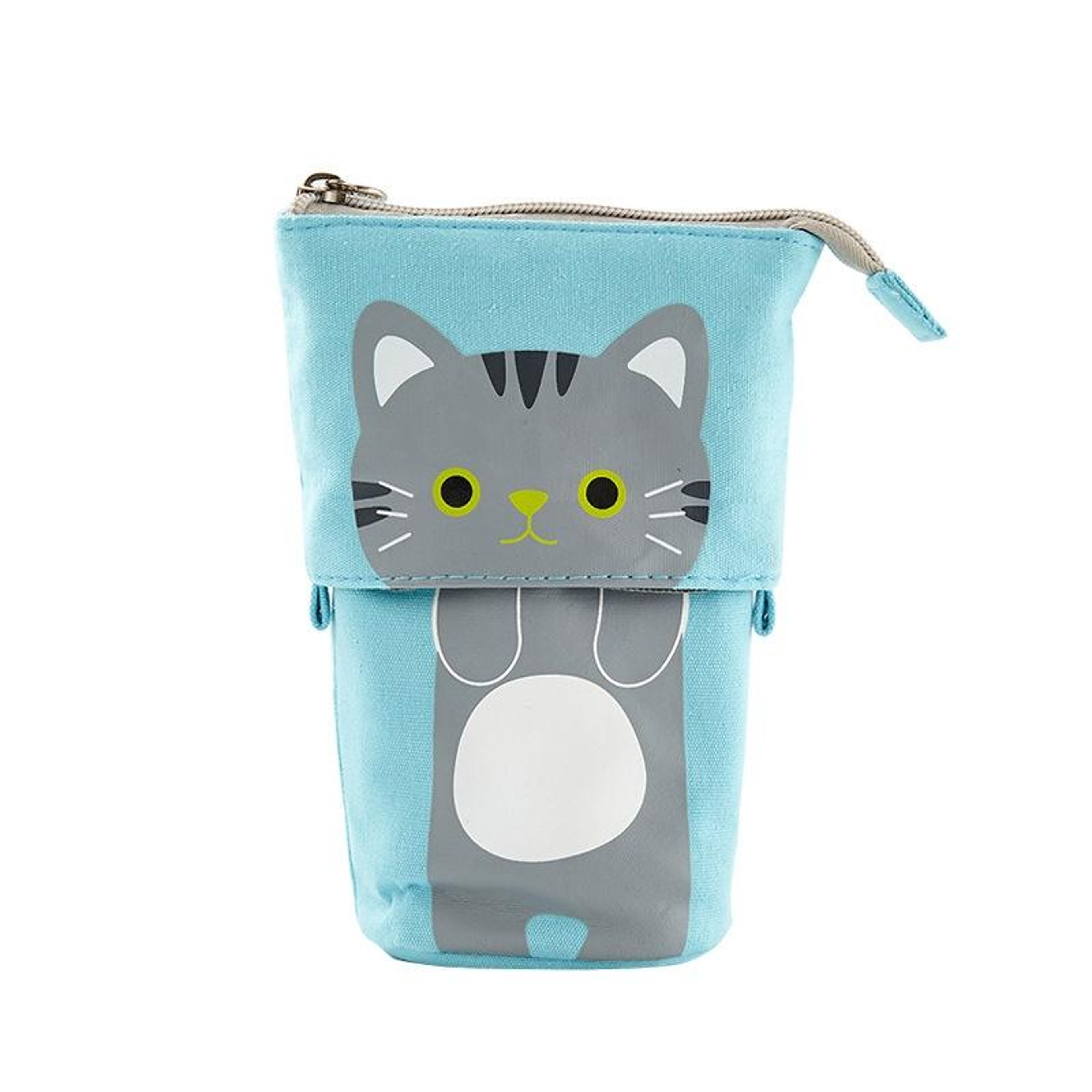 Retractable Pencil Case Large Capacity Canvas Pencil Pouch With 3 Compartments 4