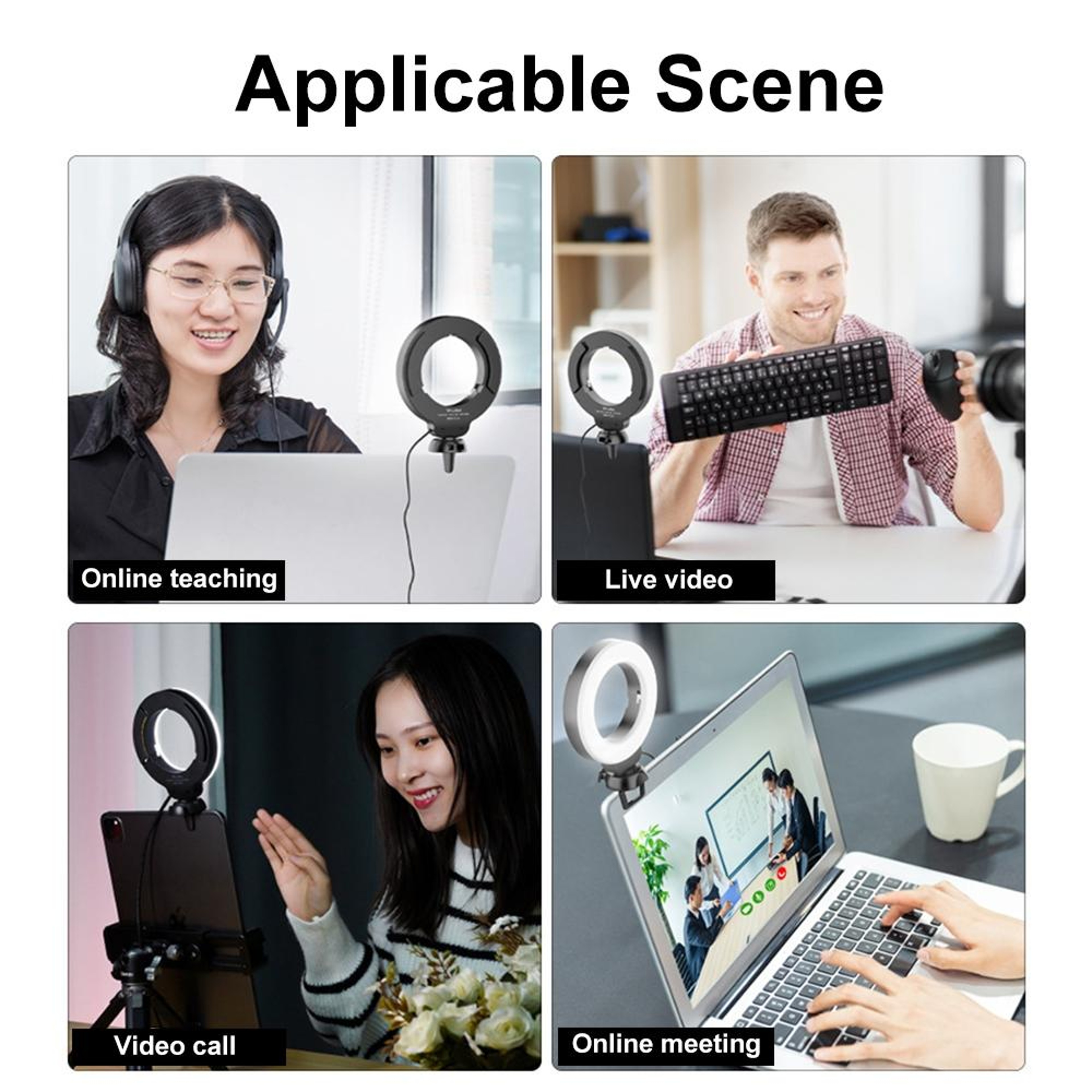 48 LED Laptop Ring Light USB LED Ring Light For Video Conference Webcam Streaming 8