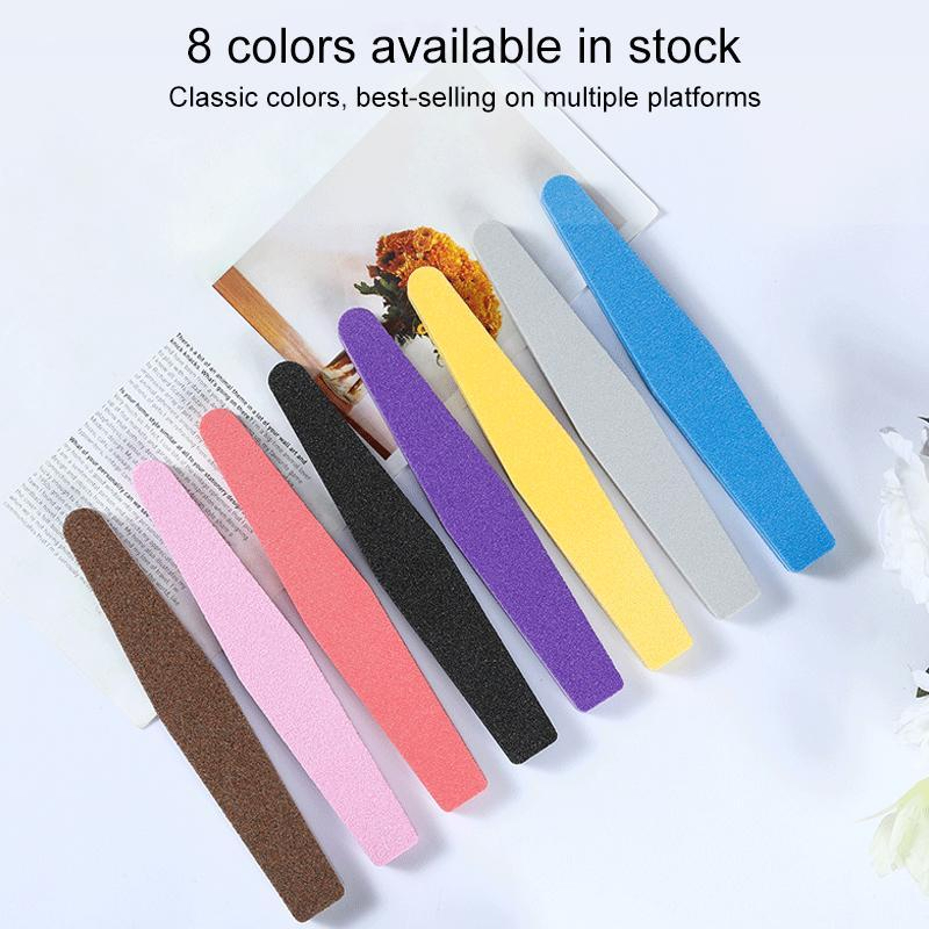 100PCS Professional Nail Buffer Block Diamond Shape Nail Sanding Sponge Manicure File Set 1