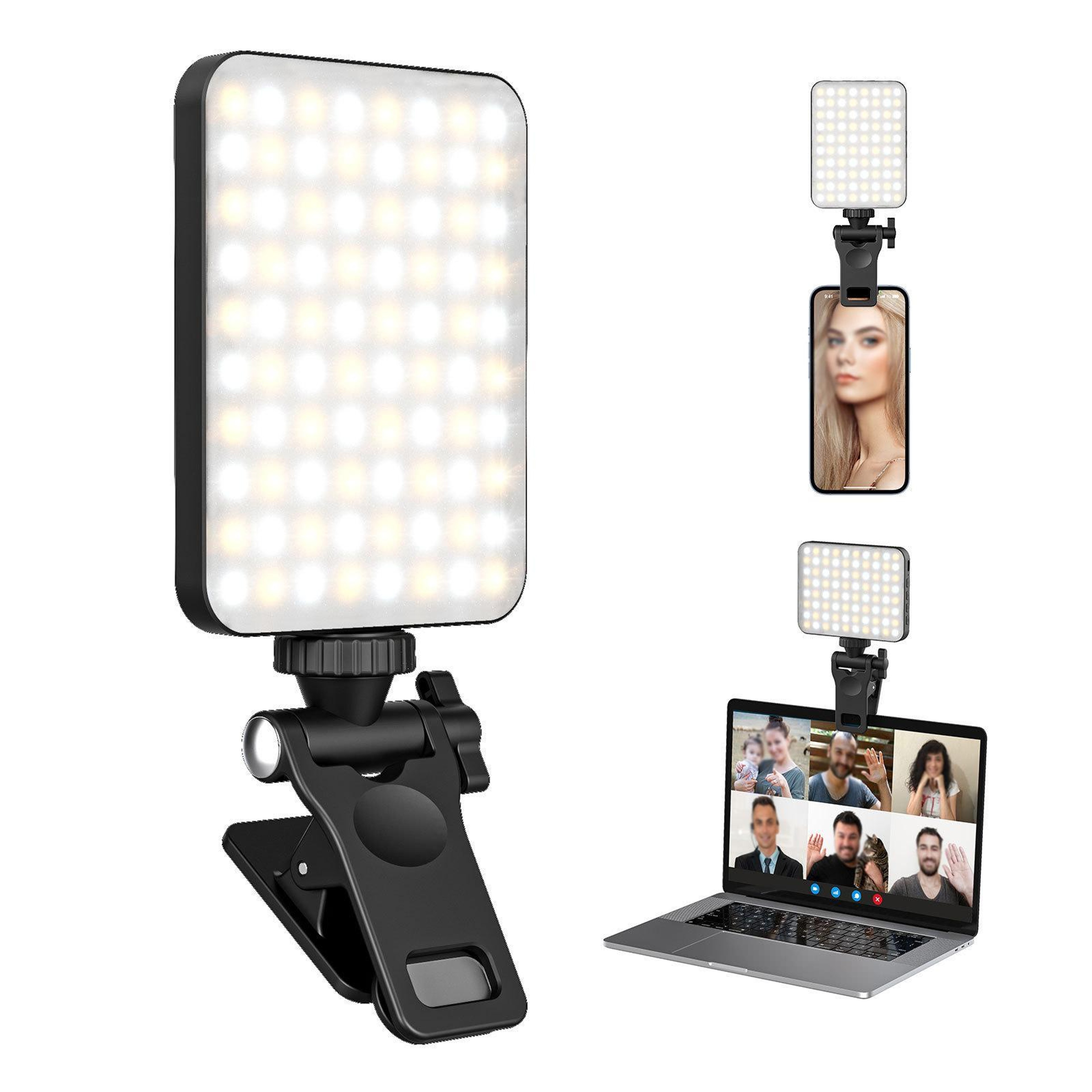 Universal Fill Light Clip With 14 Screw Mount Phone Laptop Webcam Light Holder 2