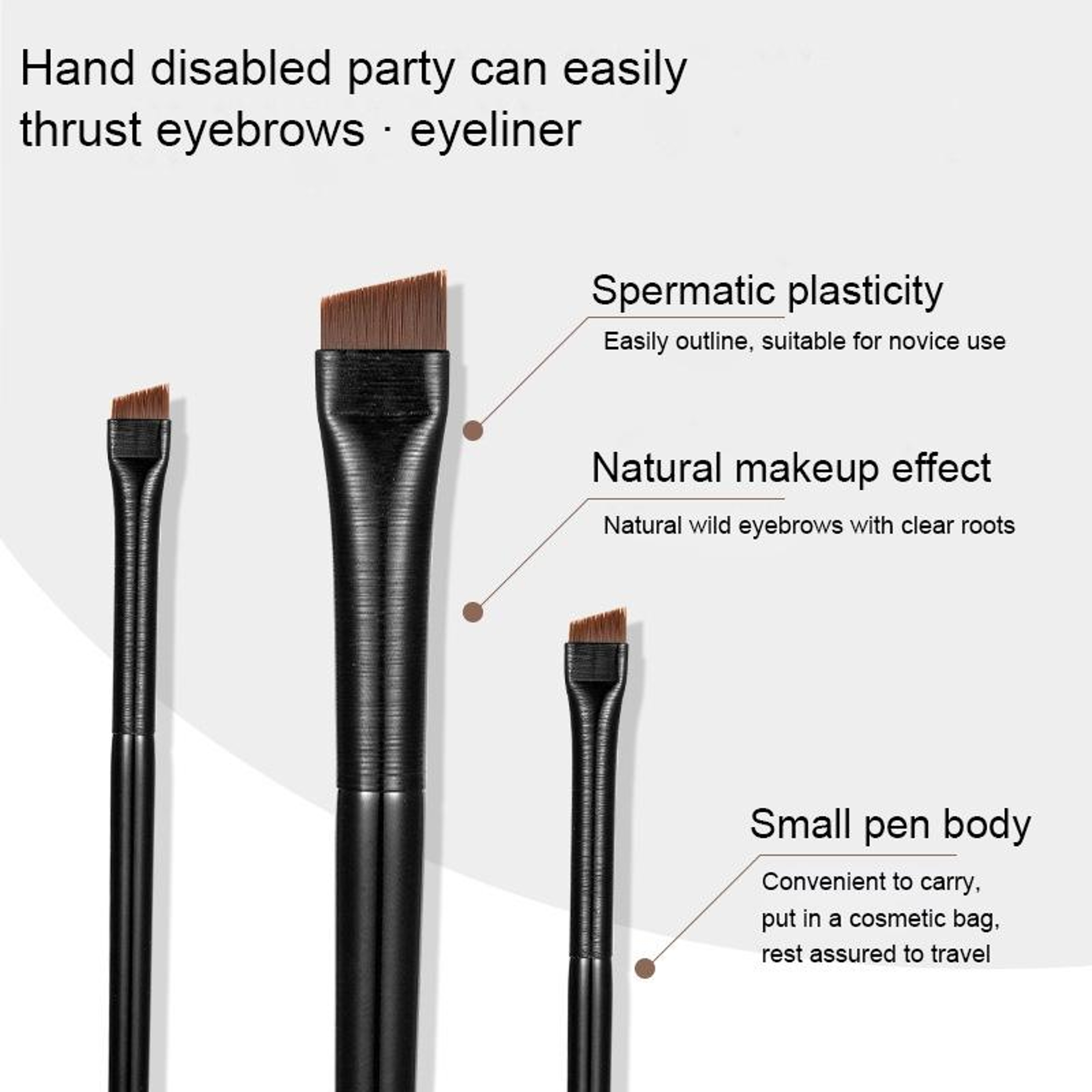 Ultra Thin Eyeliner Brush Angled Eyebrow Brush Set For Precision Makeup 1
