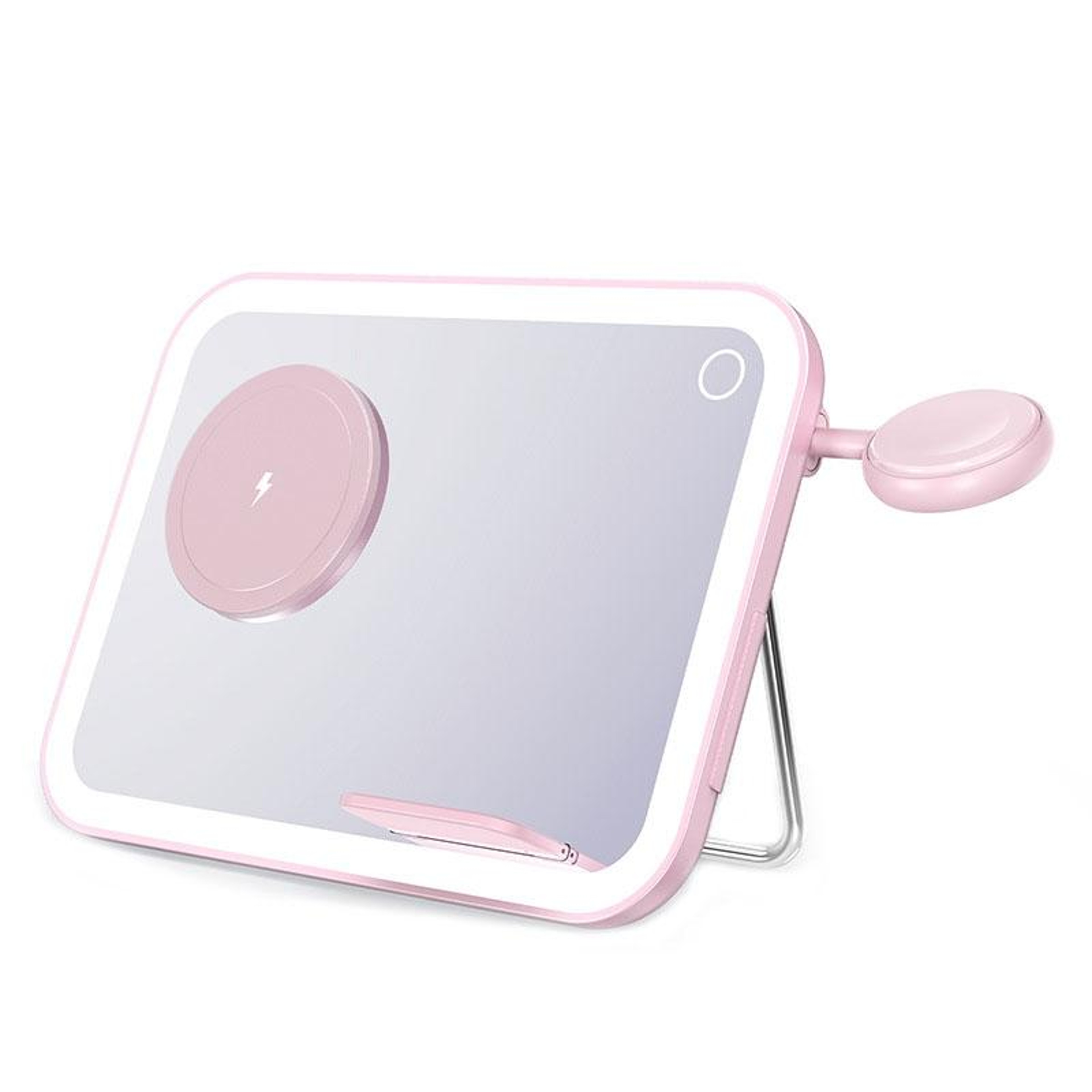 3 In 1 MagSafe Charger Foldable Wireless Charging Station With LED Makeup Mirror And Night Light 10