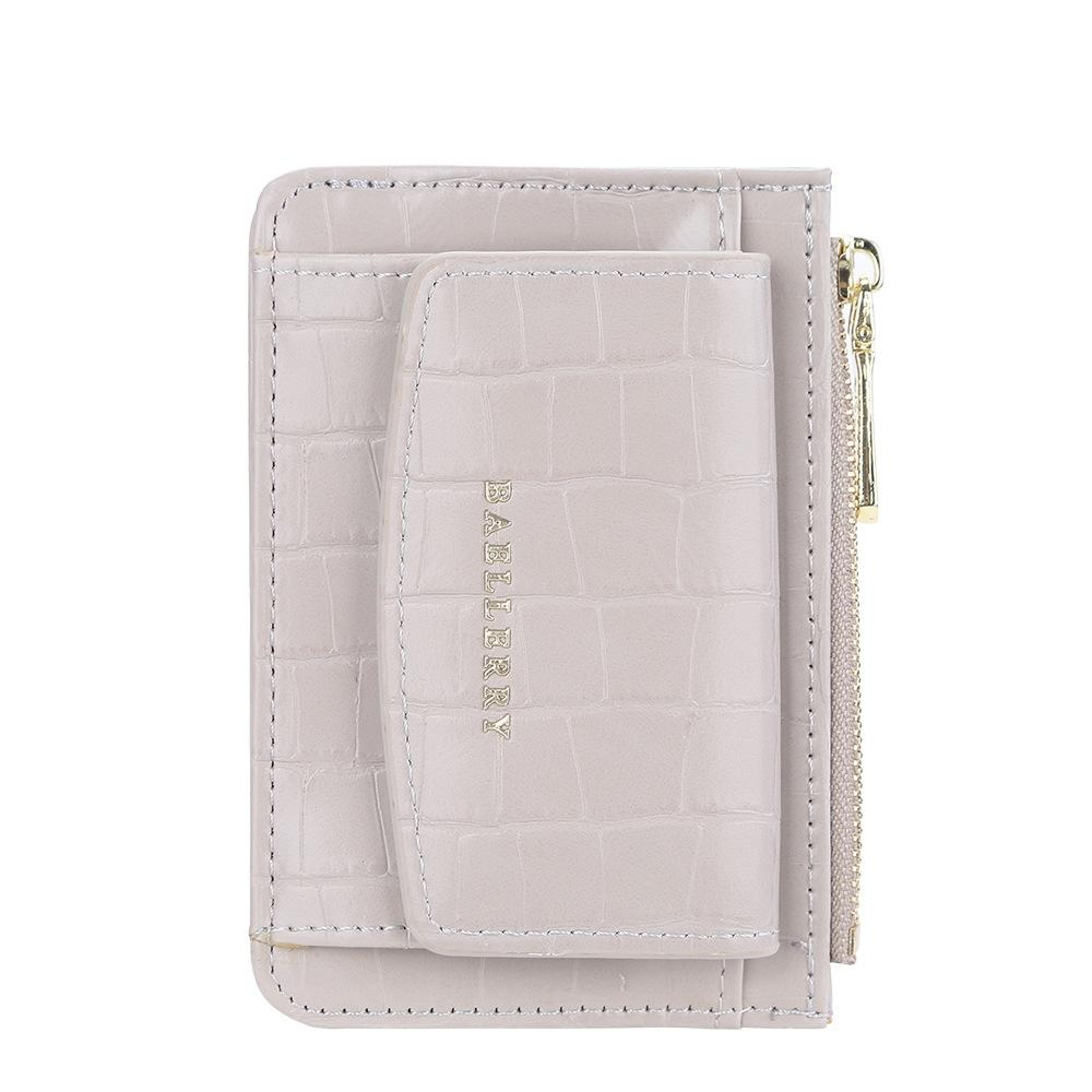 Crocodile Pattern Card Holder Wallet With Zipper Coin Purse Compact PU Leather Wallet 11