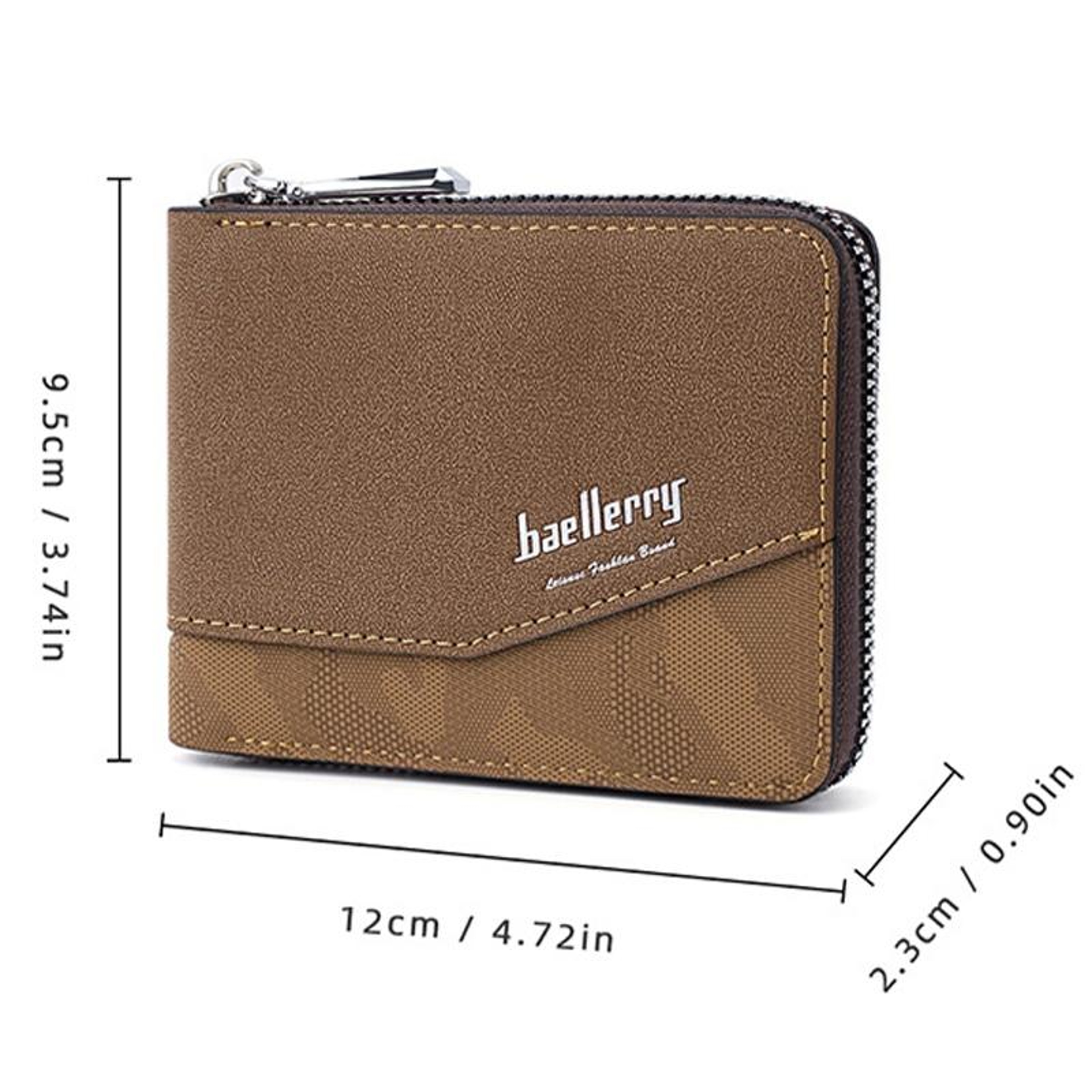RFID Blocking Wallet Retro Short Zipper Wallet With Multiple Card Slots And Coin Purse 1
