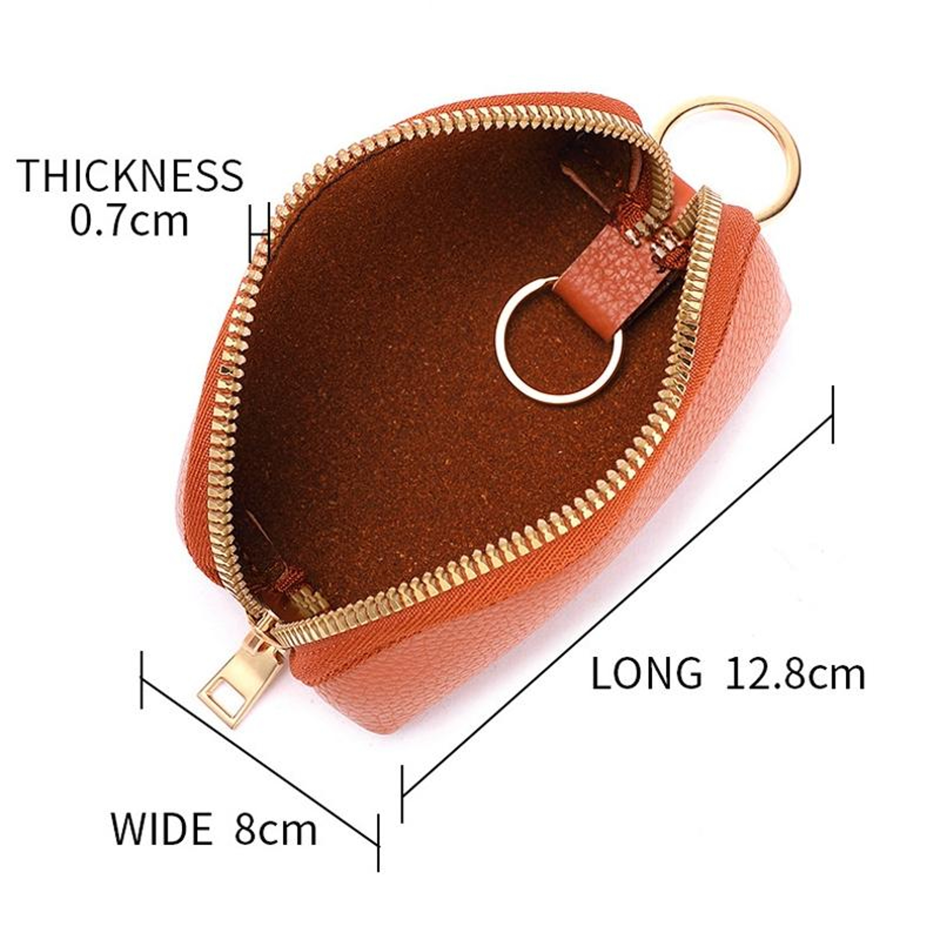 Large Capacity Car Key Pouch Soft PU Leather Key Organizer Wallet Coin Purse 3
