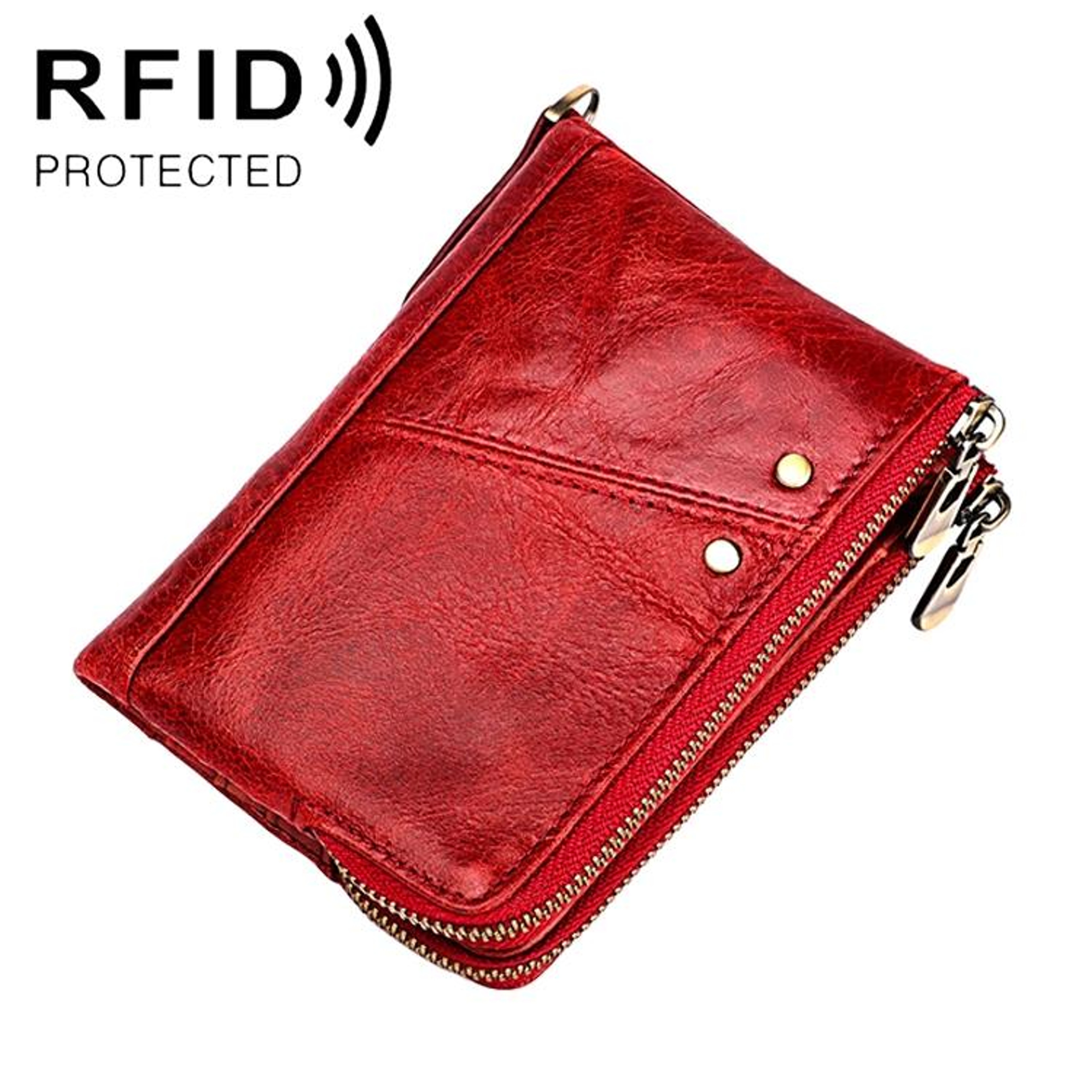 RFID Blocking Top Grain Leather Wallet For Men Crazy Horse Business Bifold Wallet 15