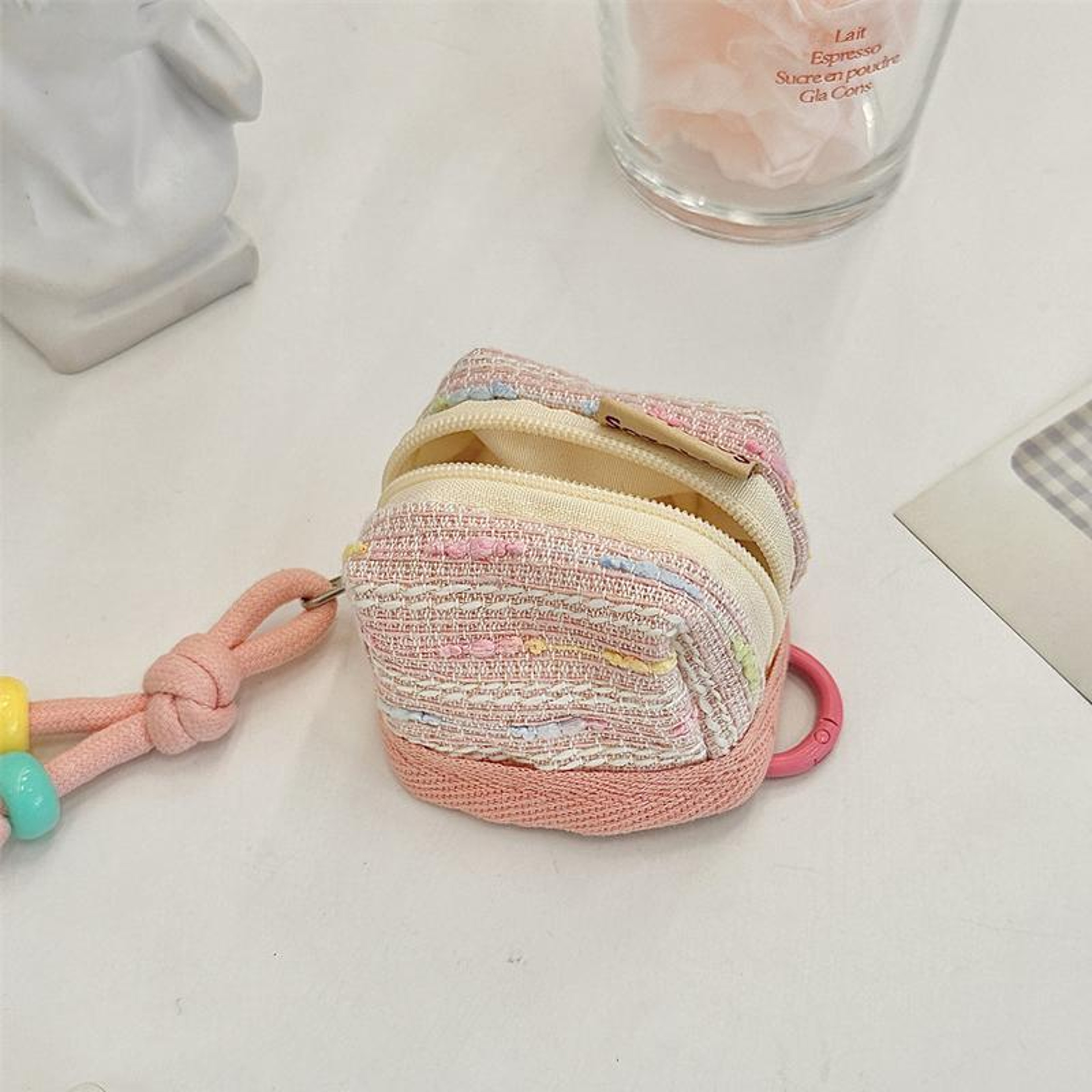 Cute Portable Wireless Earbud Case Soft Polyester Bluetooth Earphone Case Protective Storage Pouch 7