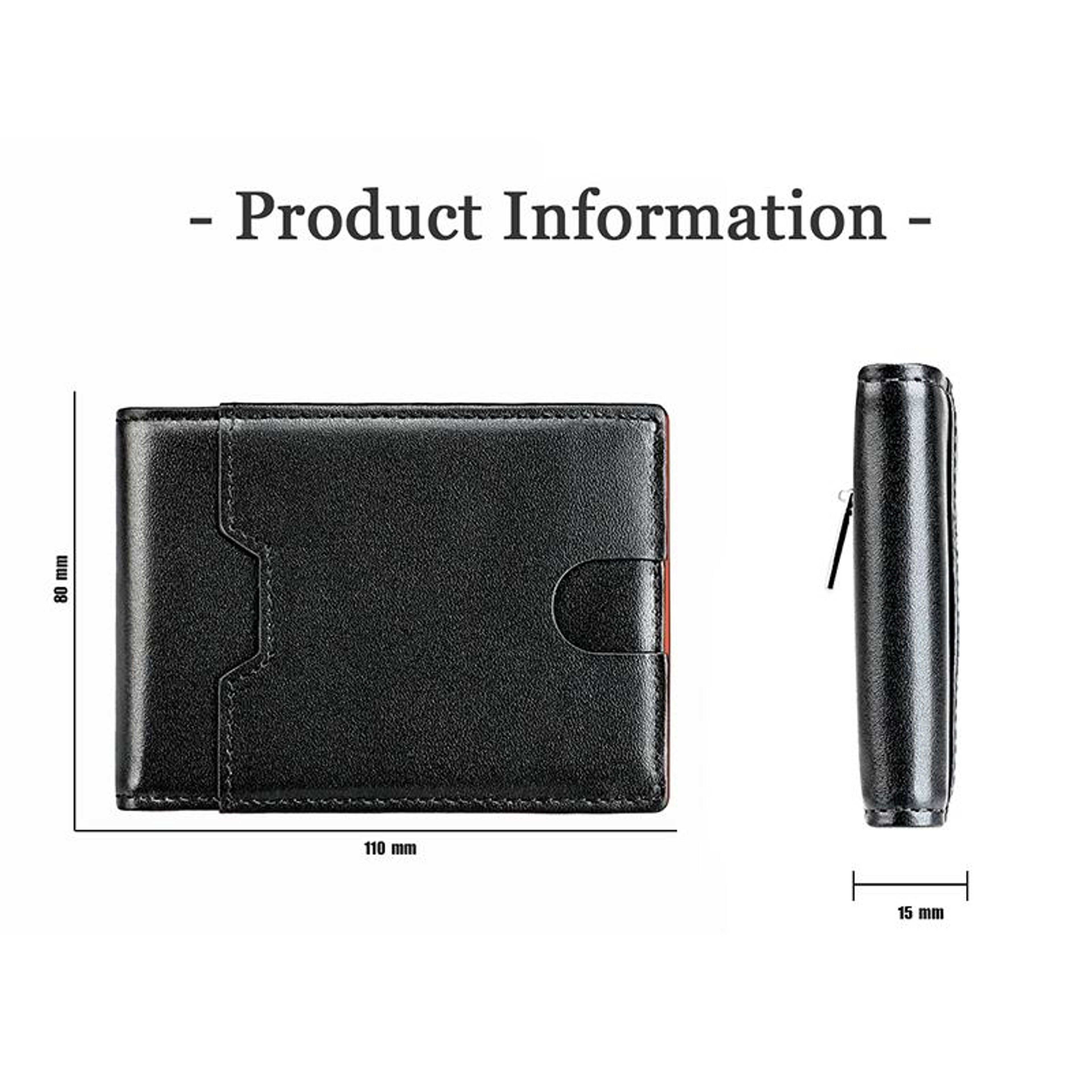 Ultra Thin Genuine Leather Wallet RFID Blocking Slim Bifold Wallet for Men and Women – view 4